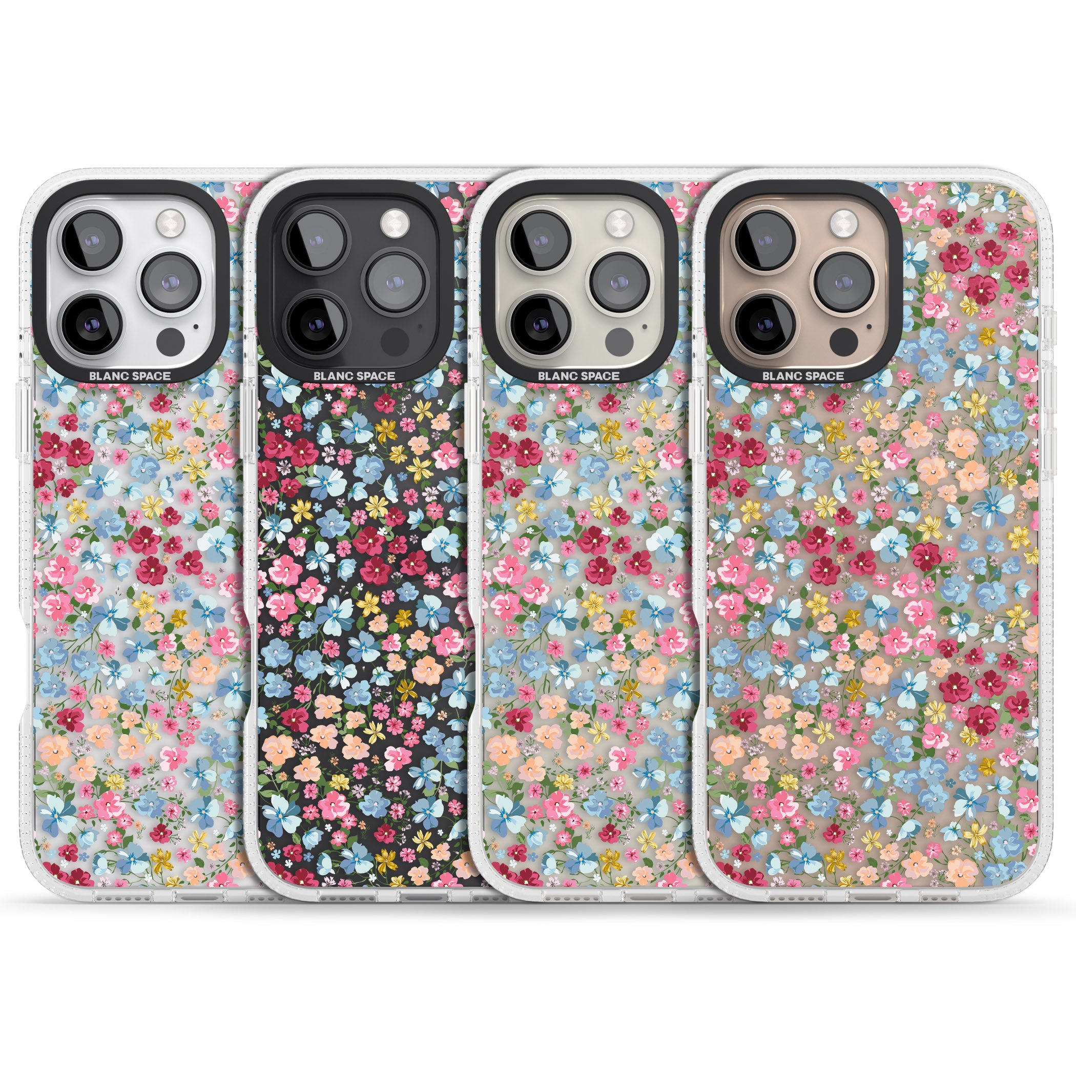 Venetian Meadow iPhone 16 Pro Max / 16 Pro Clear Case Impact Air - Blanc Space