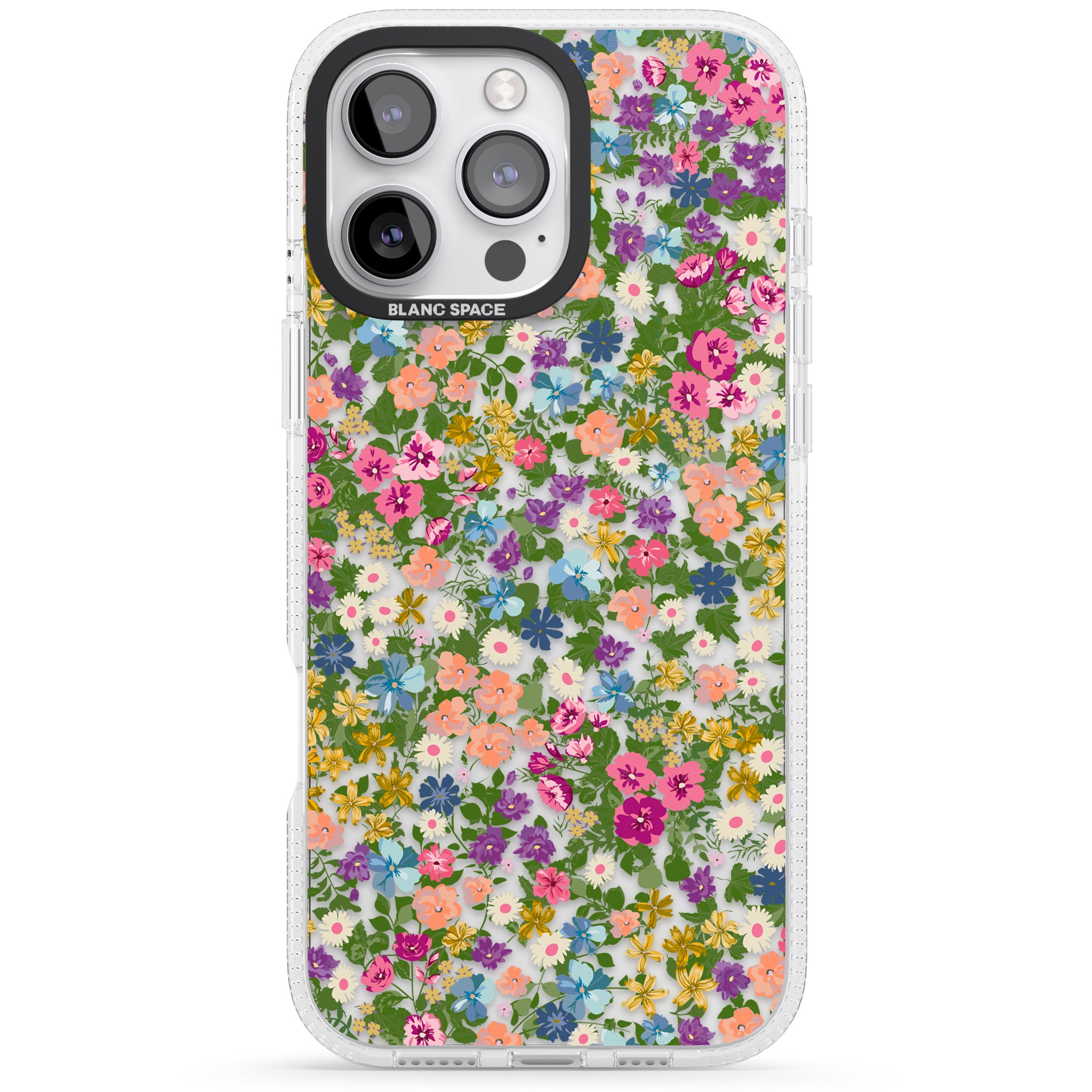 Tuscan Meadow iPhone 16 Pro Max / 16 Pro Clear Case Impact Air - Blanc Space