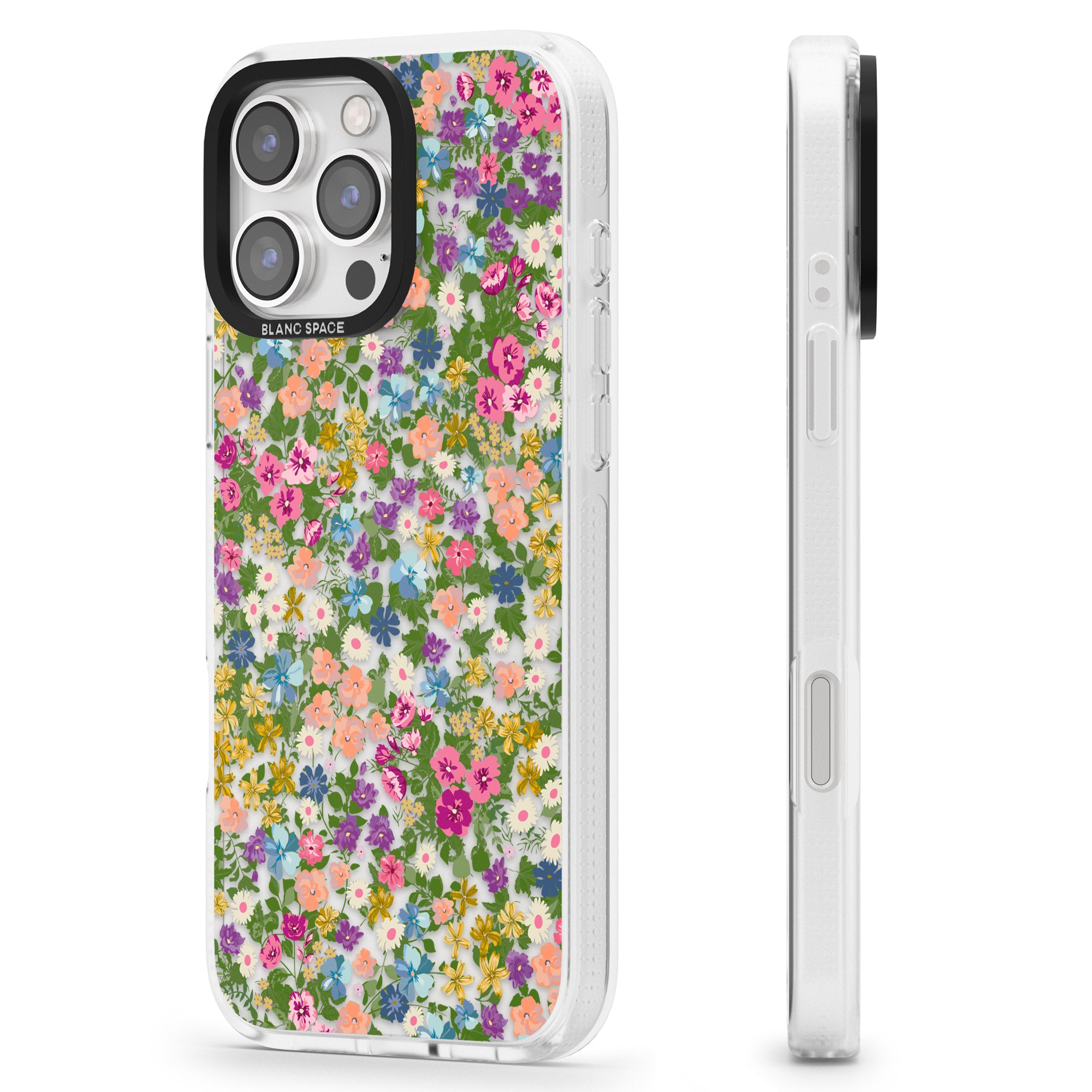 Tuscan Meadow iPhone 16 Pro Max / 16 Pro Clear Case Impact Air - Blanc Space