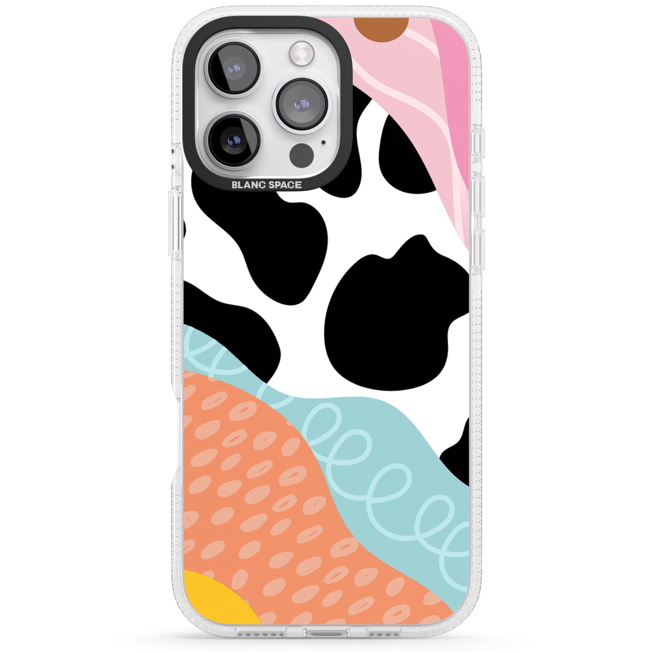 Abstract Elegance iPhone 16 Pro Max / 16 Pro Clear Case Impact Air - Blanc Space