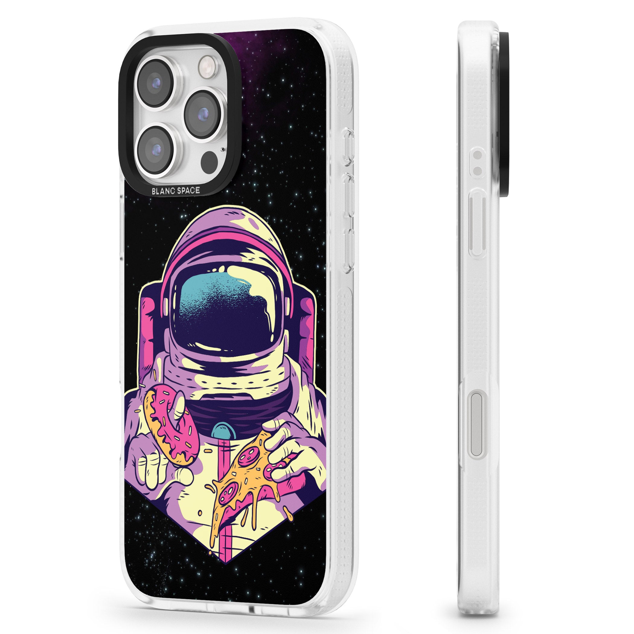 Astro Cheat Meal iPhone 16 Pro Max / 16 Pro Clear Case Impact Air - Blanc Space