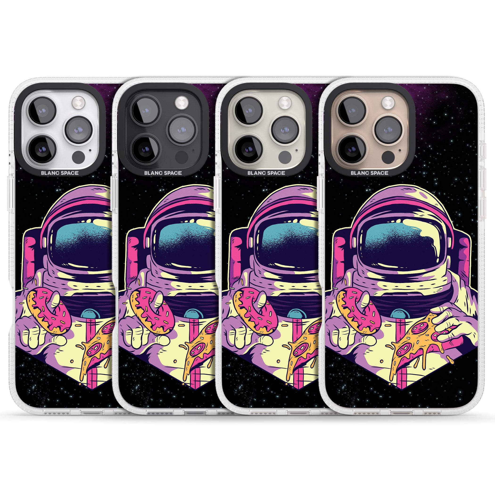 Astro Cheat Meal iPhone 16 Pro Max / 16 Pro Clear Case Impact Air - Blanc Space