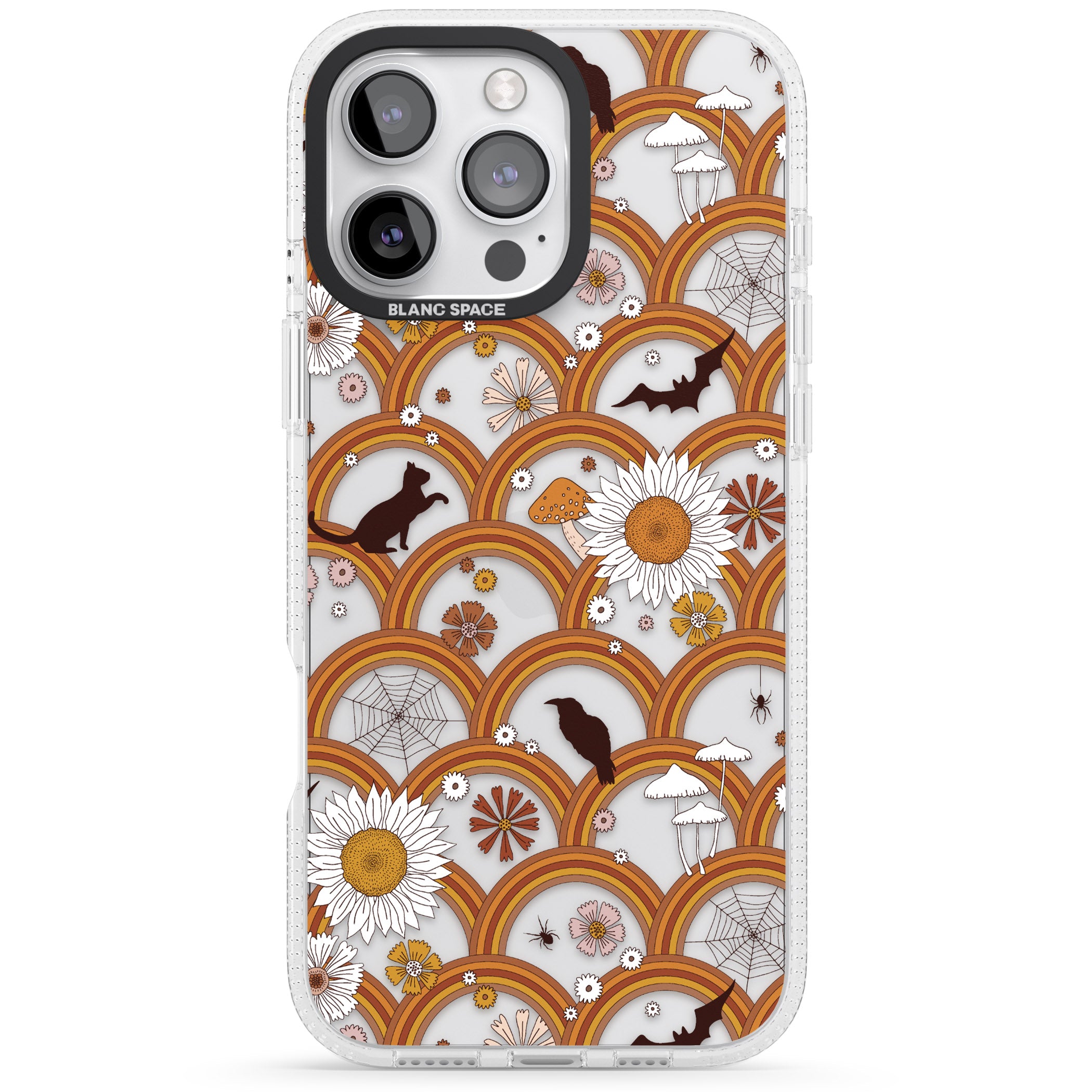 Halloween Rainbows iPhone 16 Pro Max / 16 Pro Clear Case Impact Air - Blanc Space