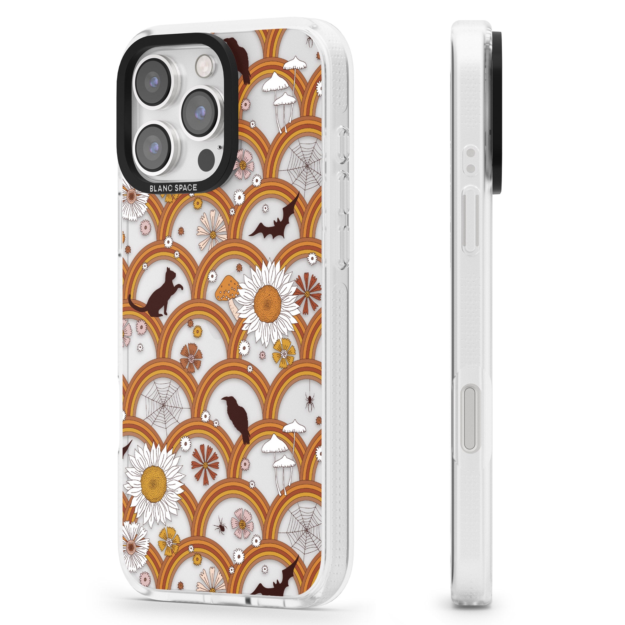 Halloween Rainbows iPhone 16 Pro Max / 16 Pro Clear Case Impact Air - Blanc Space