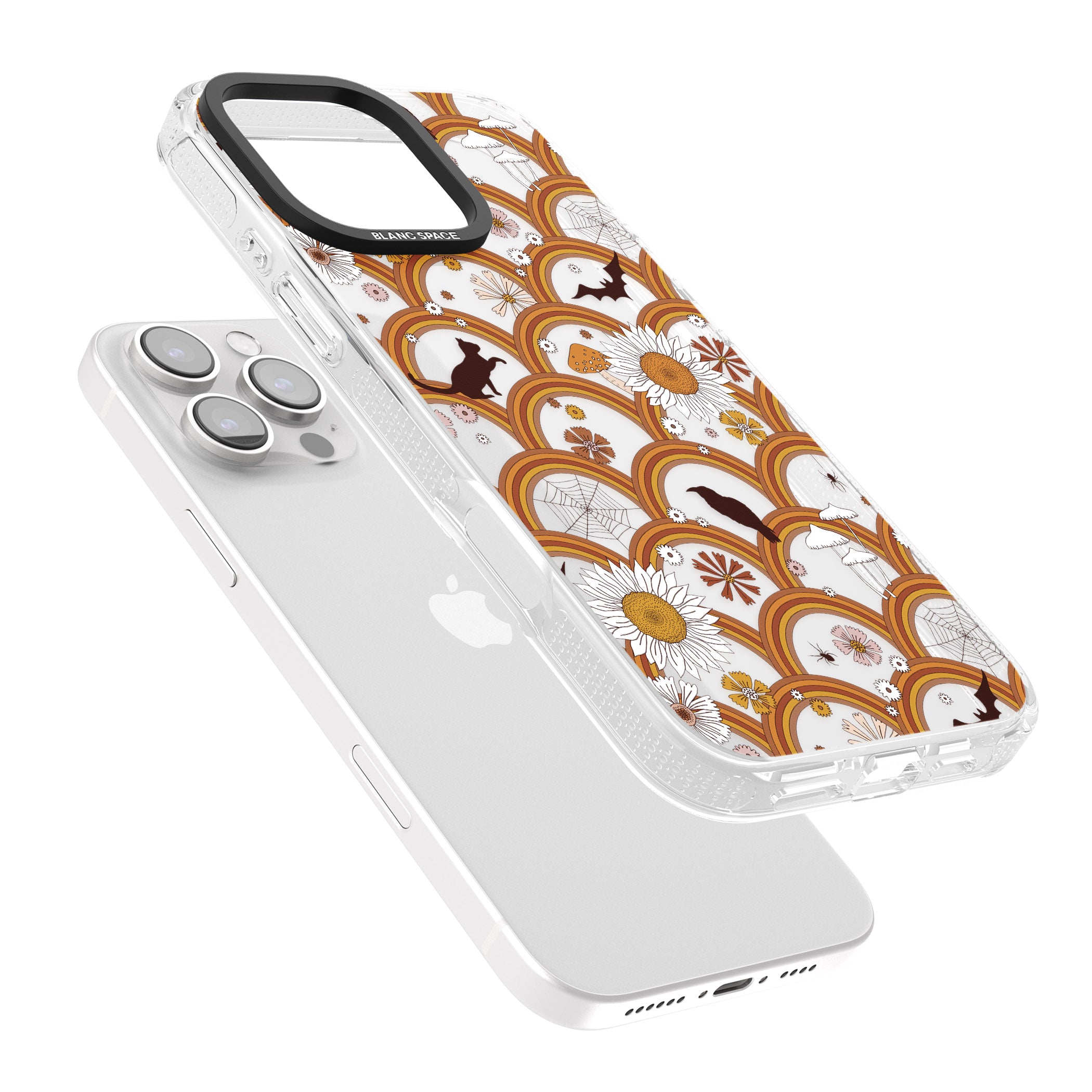 Halloween Rainbows iPhone 16 Pro Max / 16 Pro Clear Case Impact Air - Blanc Space