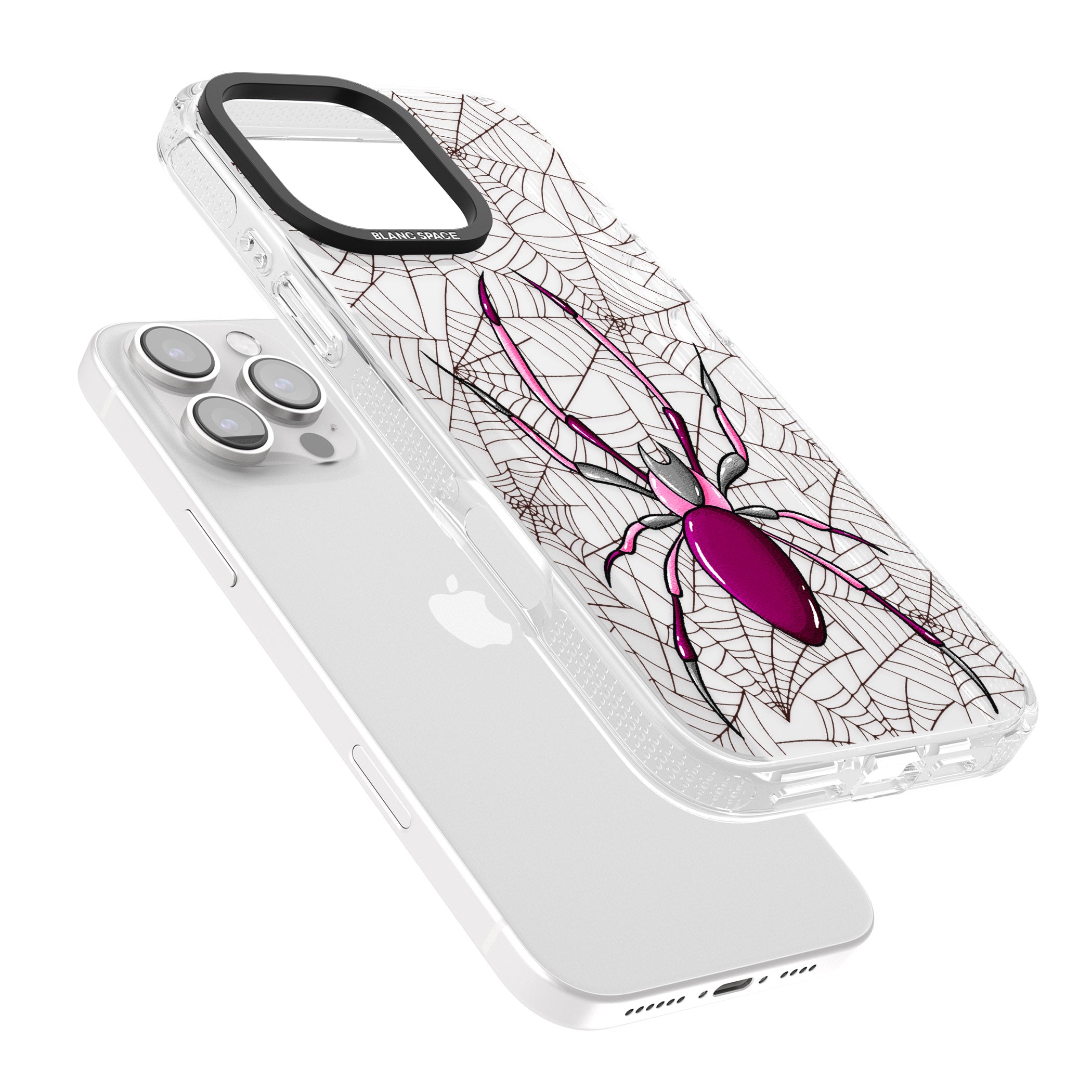 Arachnophobia iPhone 16 Pro Max / 16 Pro Clear Case Impact Air - Blanc Space