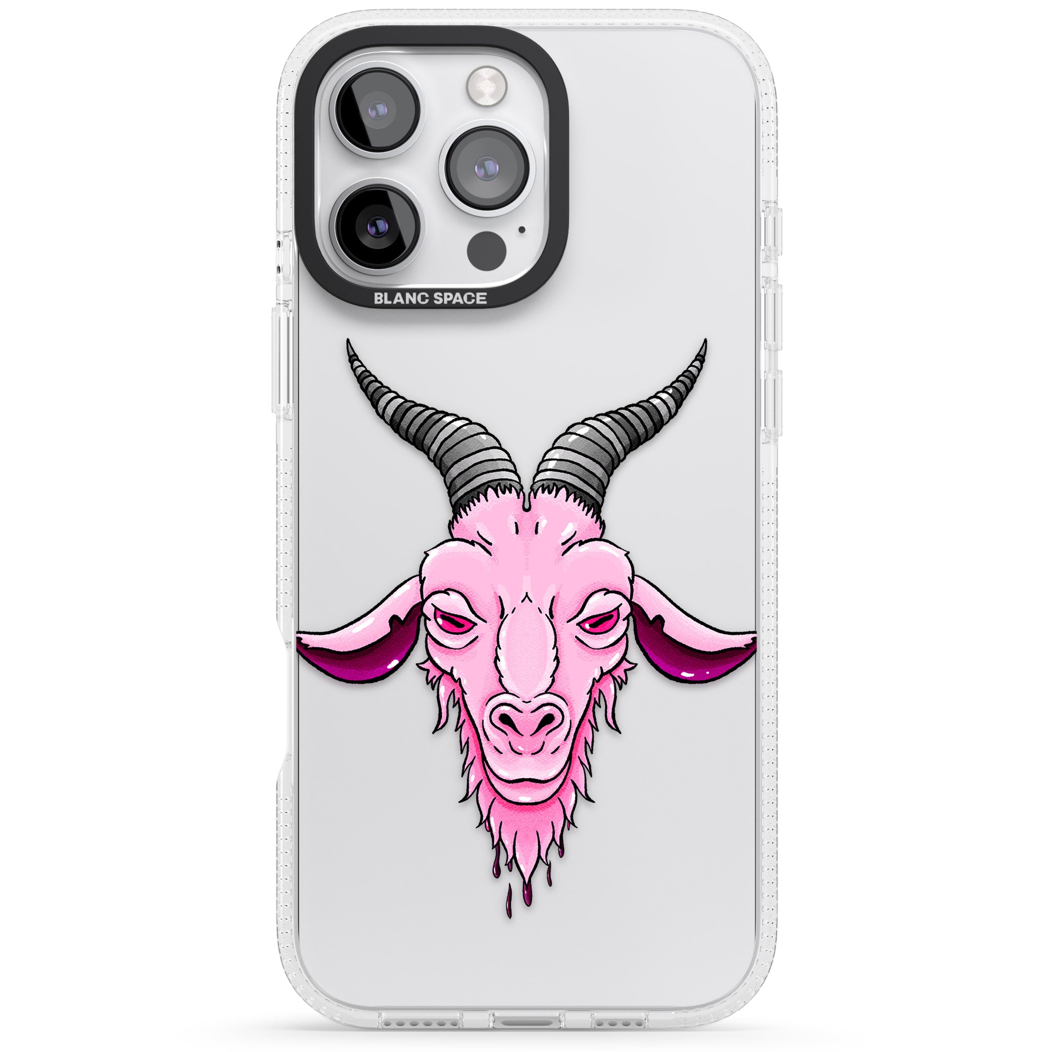 Ba-phomet iPhone 16 Pro Max / 16 Pro Clear Case Impact Air - Blanc Space