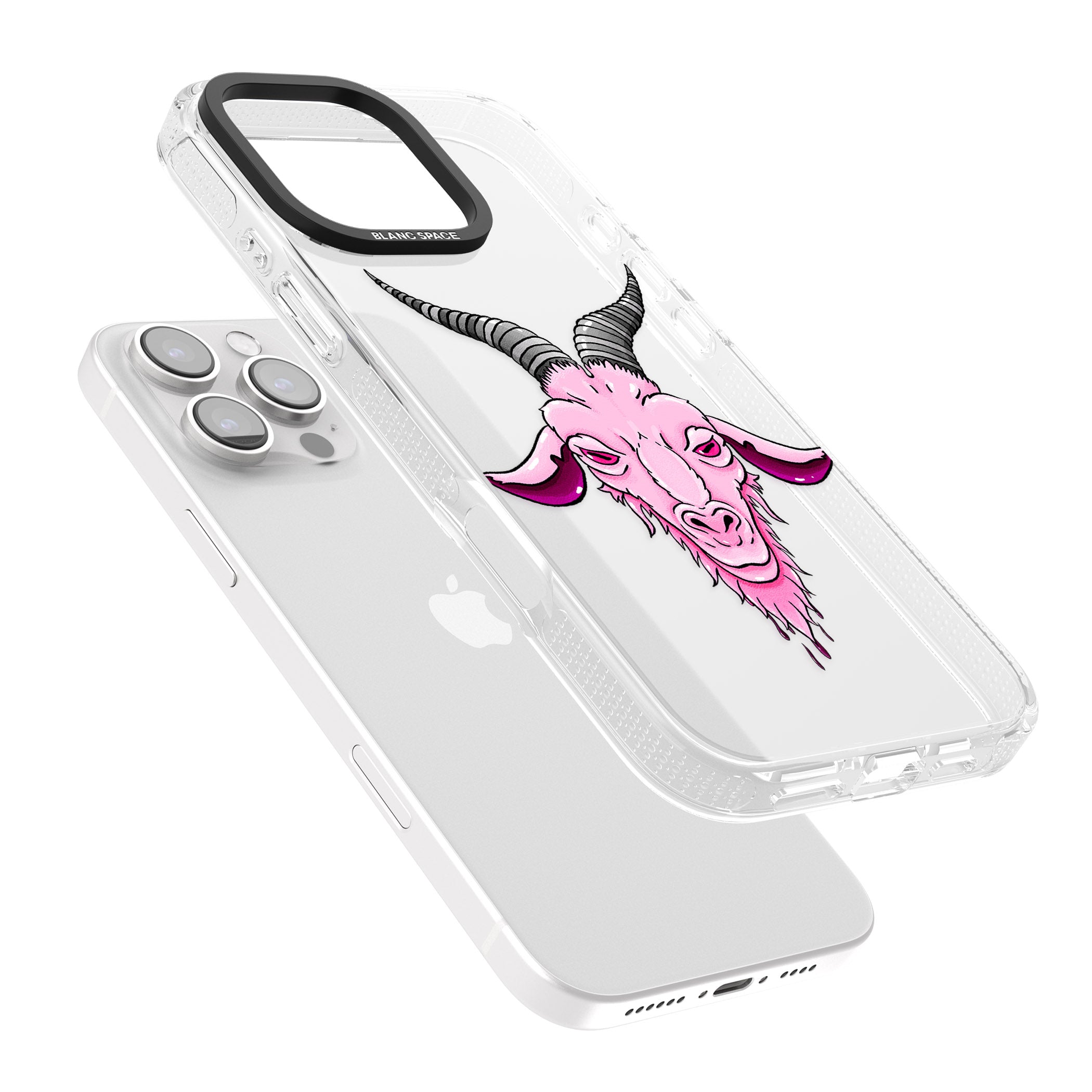 Ba-phomet iPhone 16 Pro Max / 16 Pro Clear Case Impact Air - Blanc Space