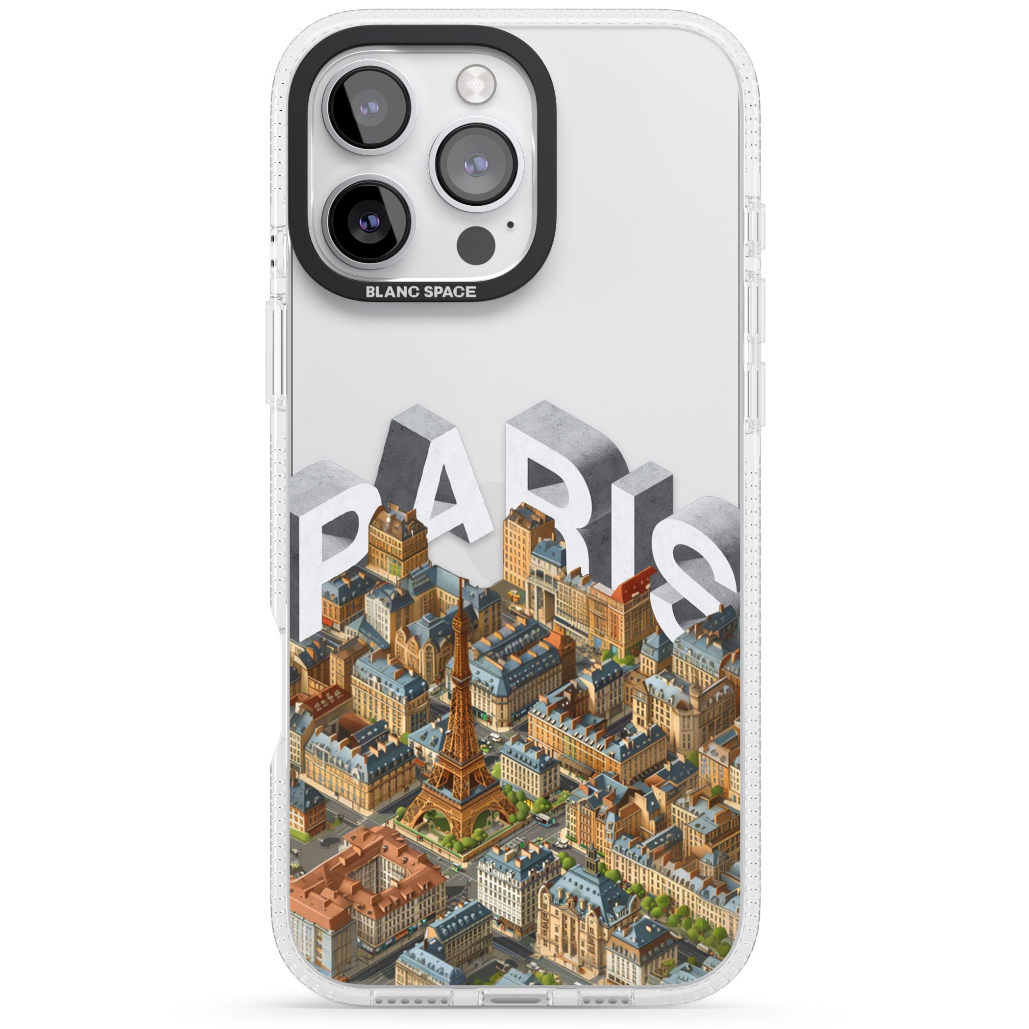 Paris iPhone 16 Pro Max / 16 Pro Clear Case Impact Air - Blanc Space