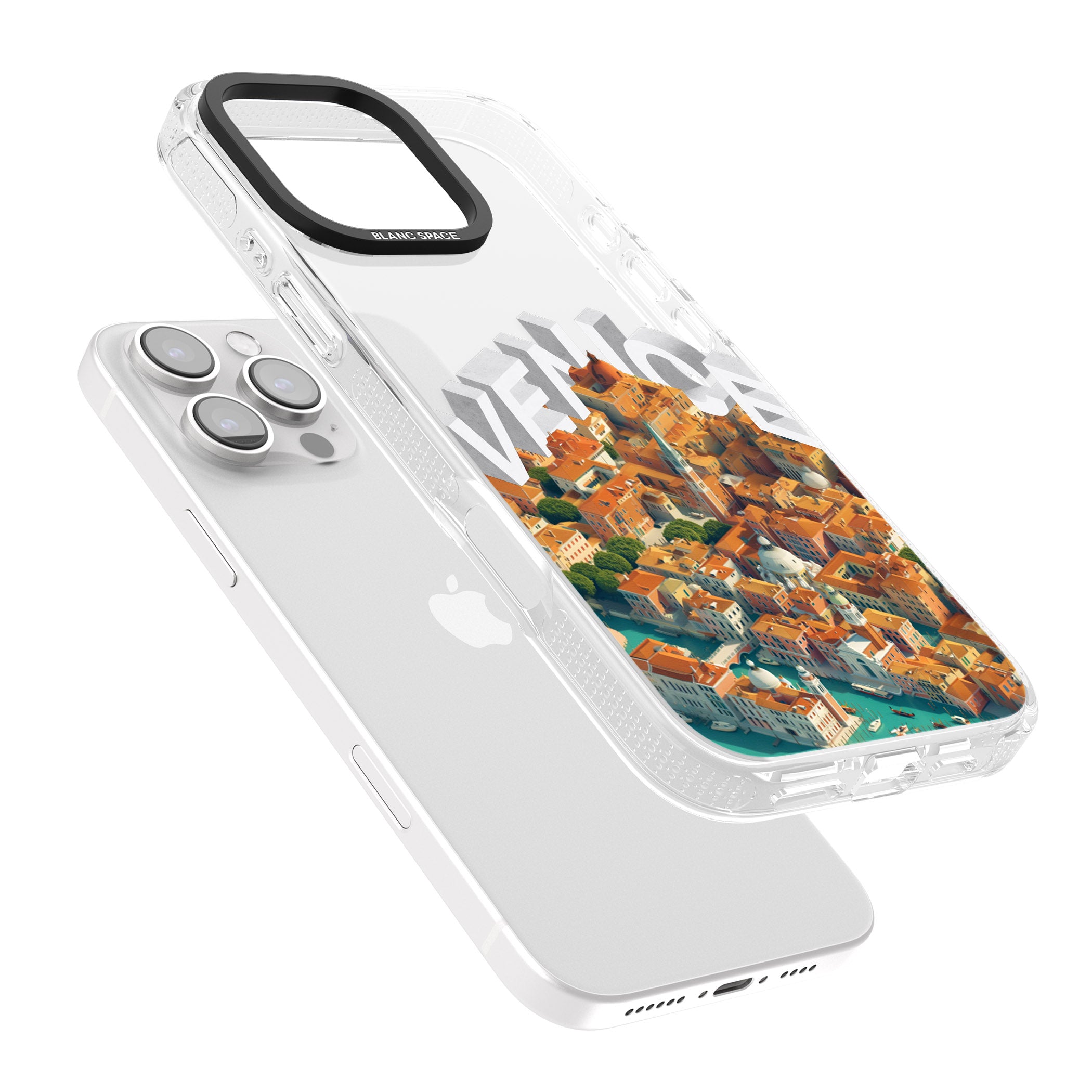 Venice iPhone 16 Pro Max / 16 Pro Clear Case Impact Air - Blanc Space