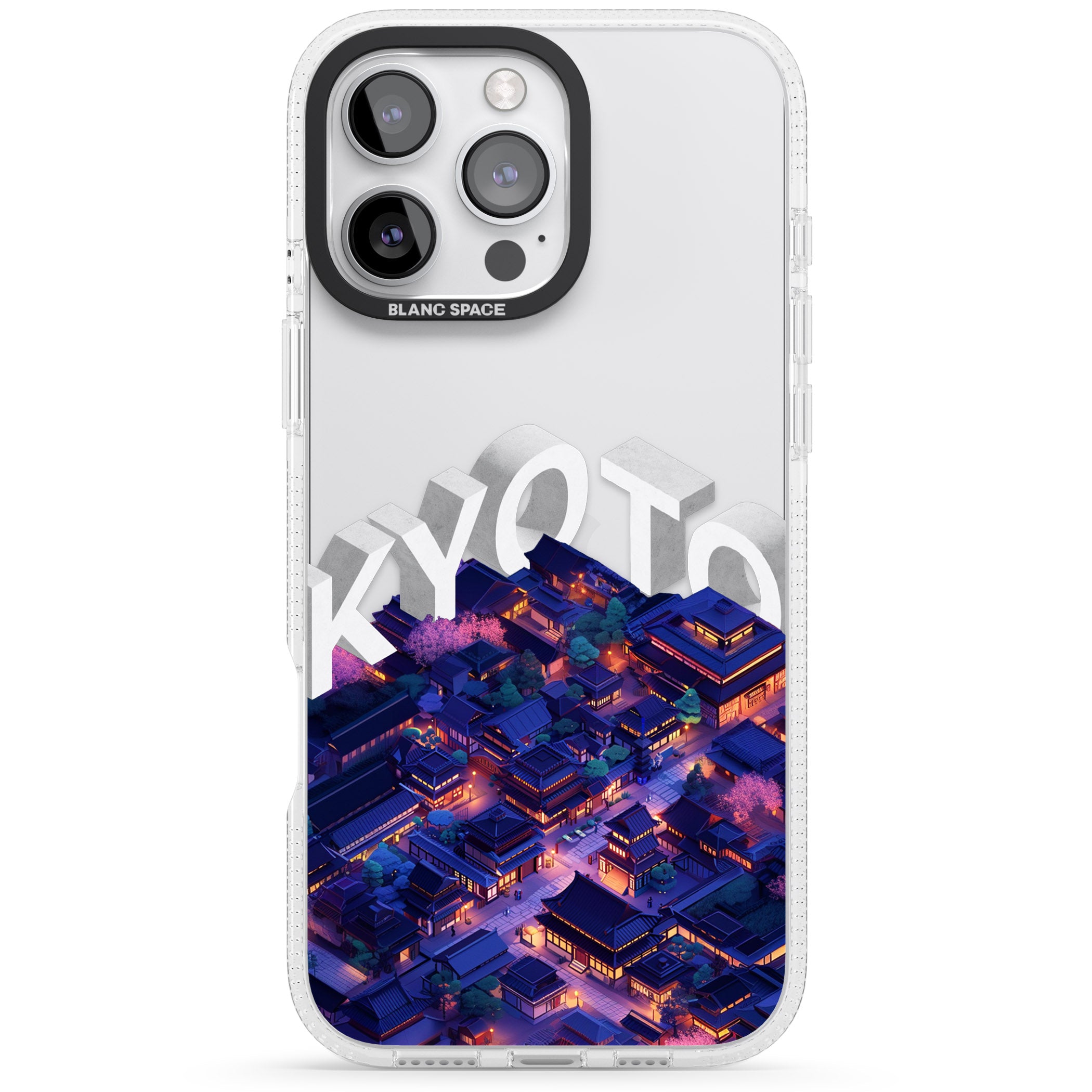 Kyoto iPhone 16 Pro Max / 16 Pro Clear Case Impact Air - Blanc Space