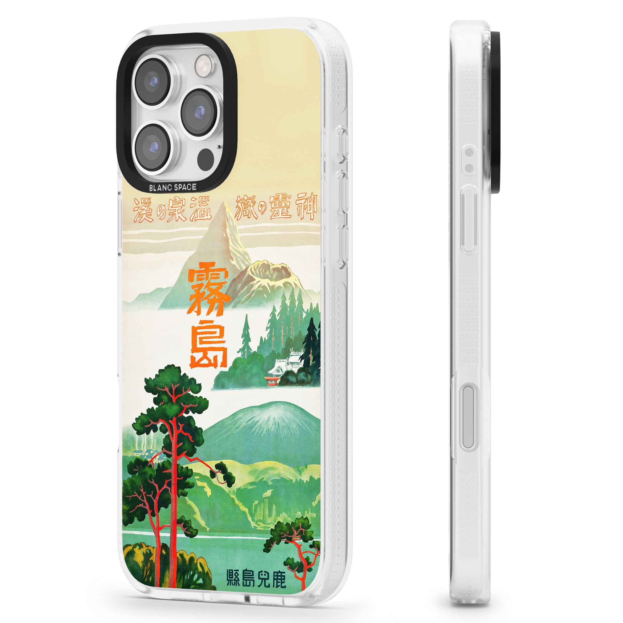 Japan Travel Poster (1930s) iPhone 16 Pro Max / 16 Pro Clear Case Impact Air - Blanc Space