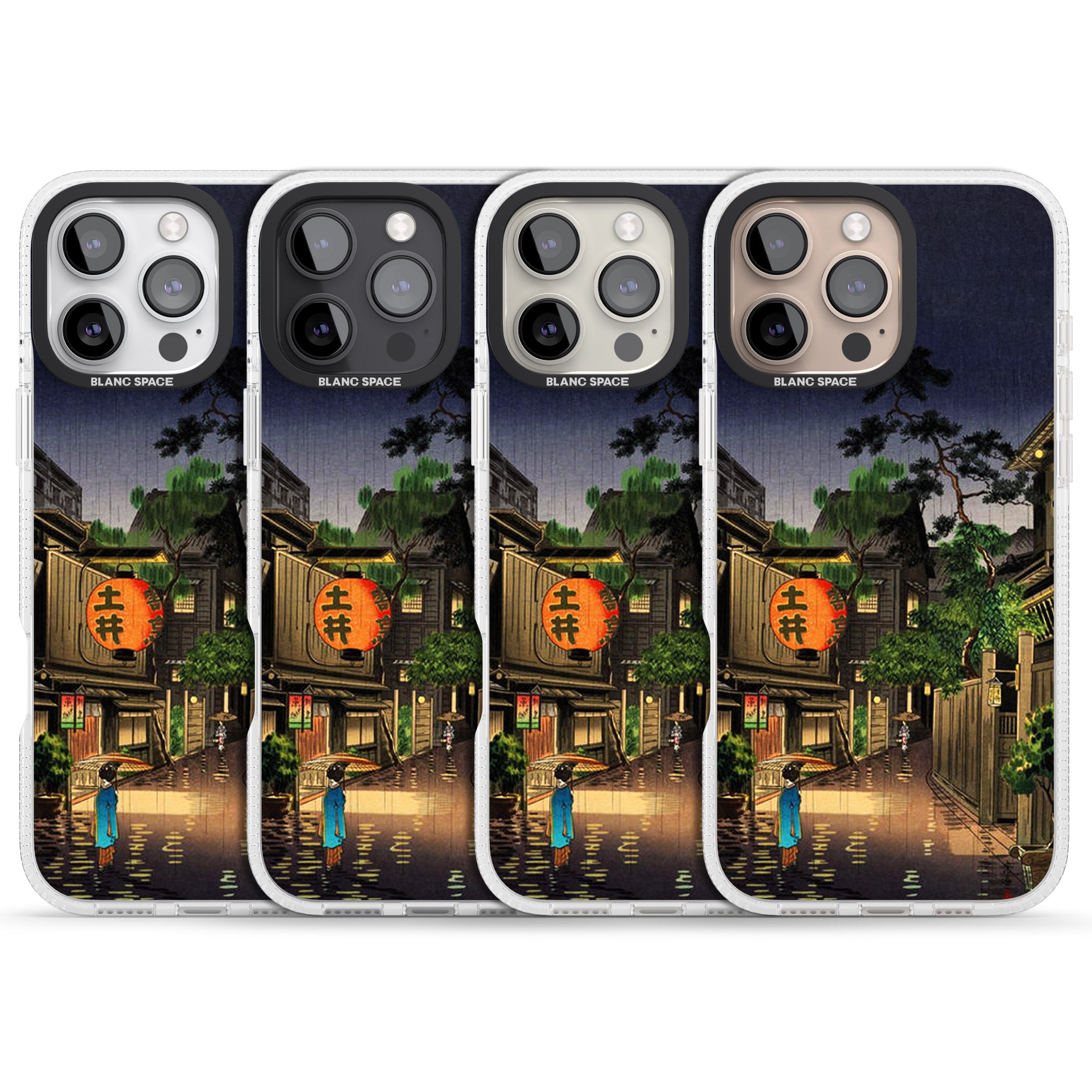 Evening in Ushigome iPhone 16 Pro Max / 16 Pro Clear Case Impact Air - Blanc Space