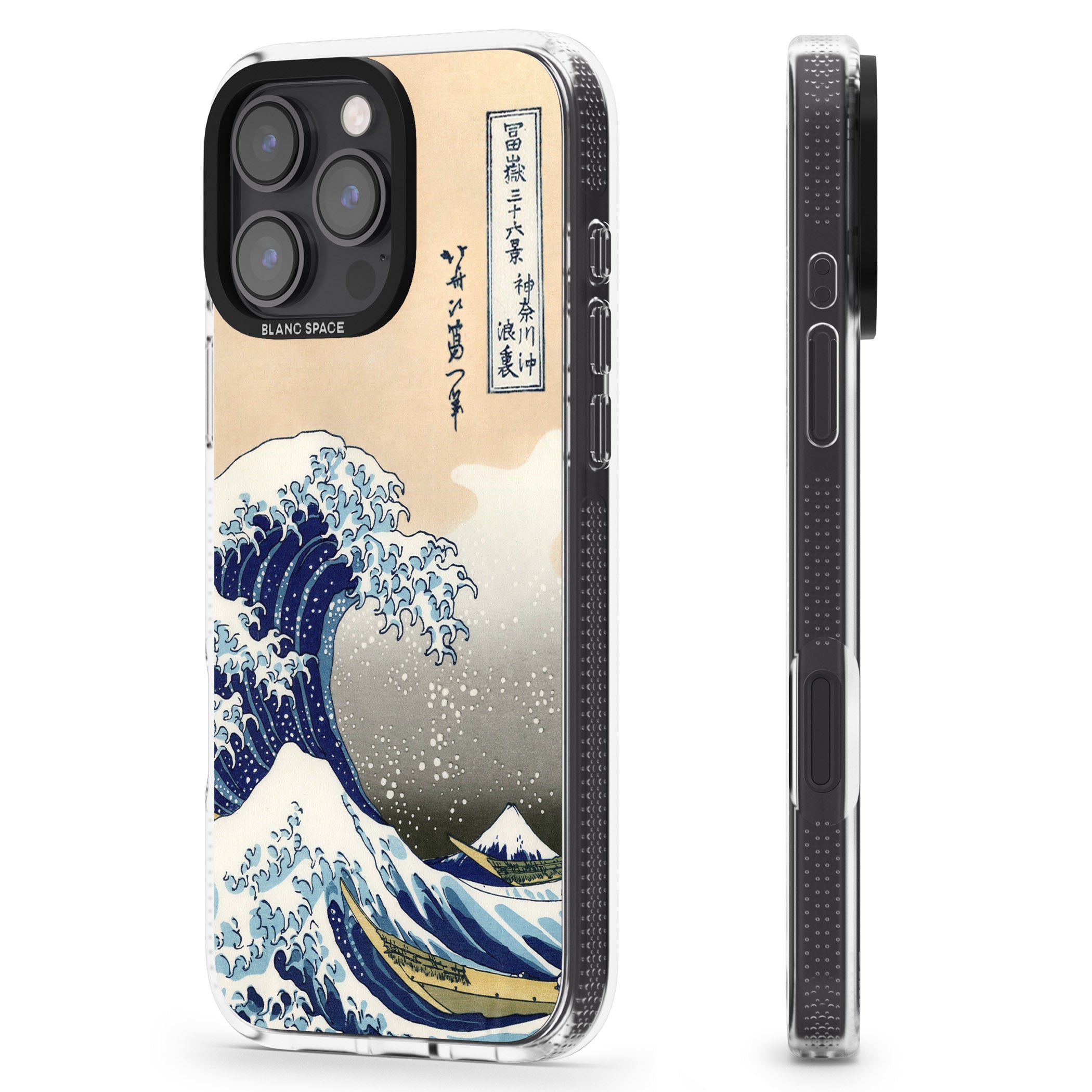 Great Wave iPhone 16 Pro Max / 16 Pro Clear Case Impact Air - Blanc Space