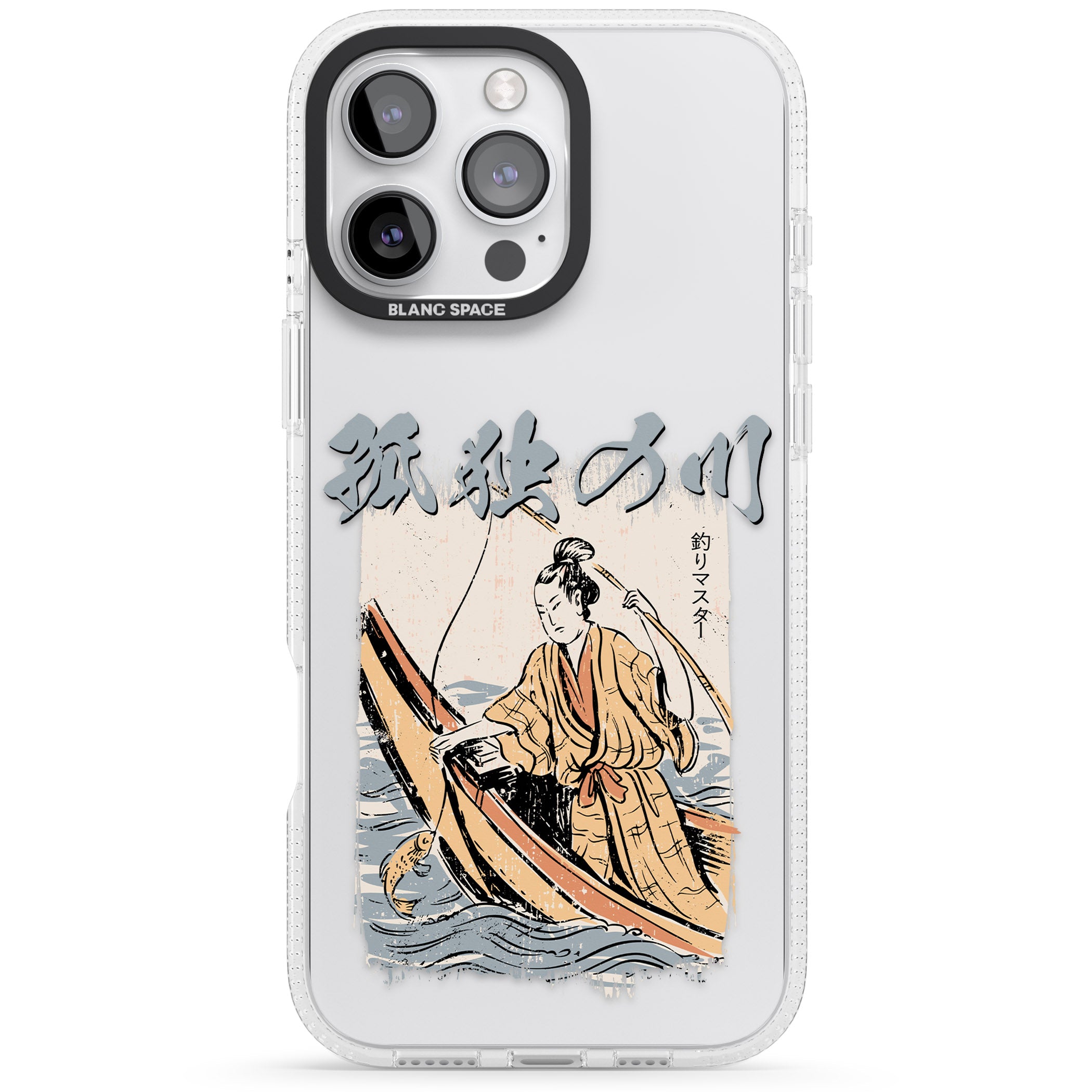 Japanese River iPhone 16 Pro Max / 16 Pro Clear Case Impact Air - Blanc Space