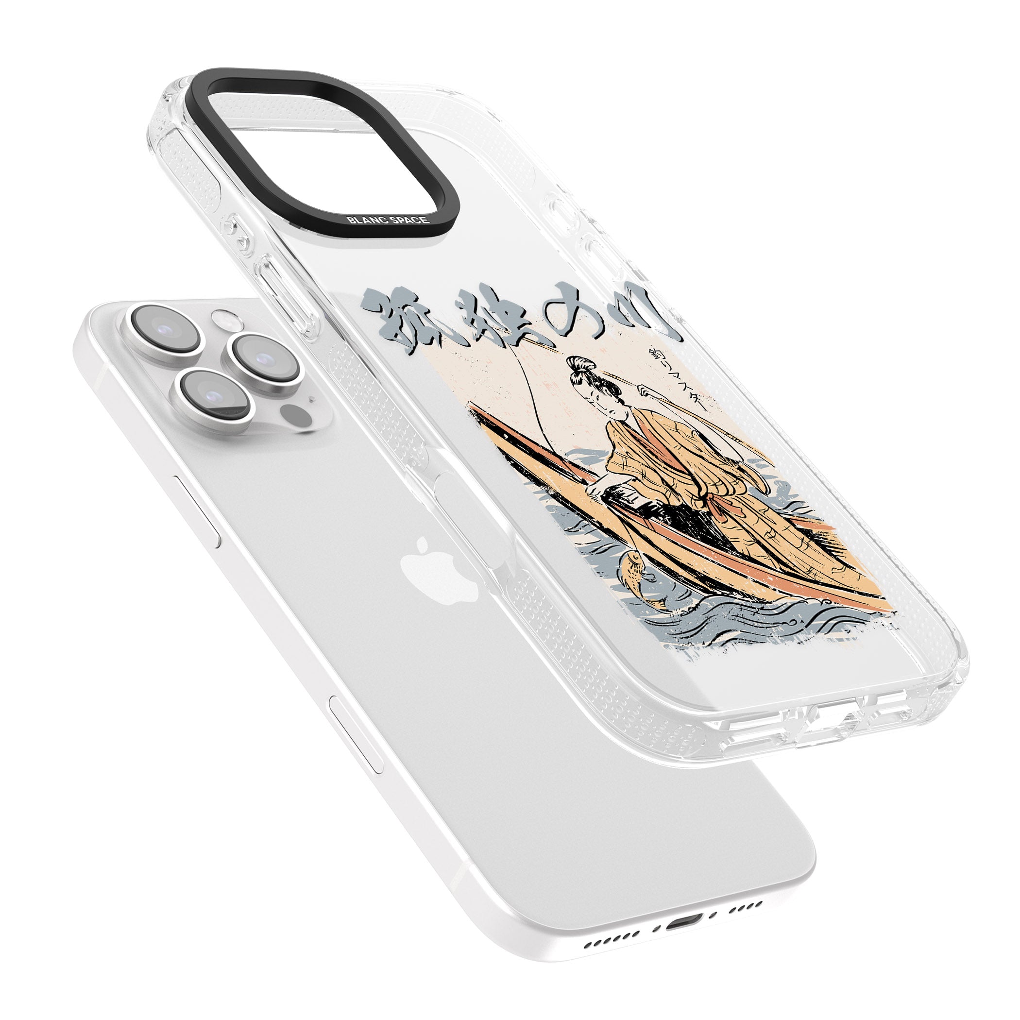 Japanese River iPhone 16 Pro Max / 16 Pro Clear Case Impact Air - Blanc Space