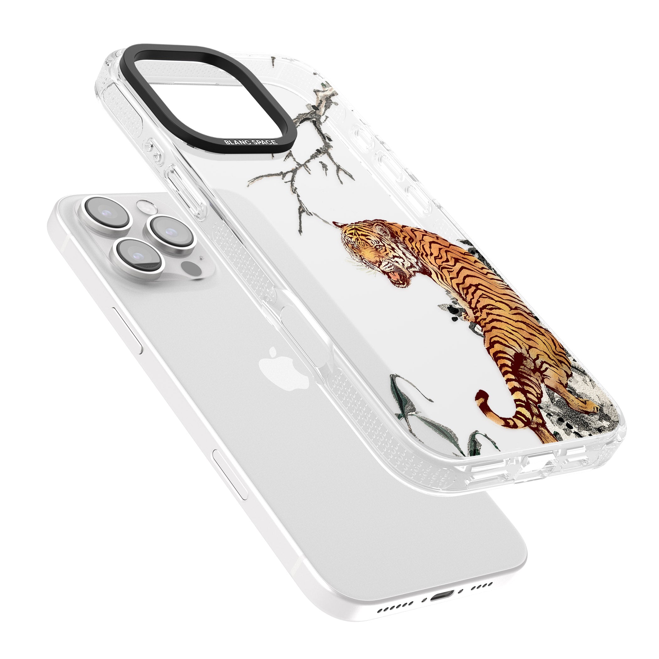 Roaring Tiger iPhone 16 Pro Max / 16 Pro Clear Case Impact Air - Blanc Space