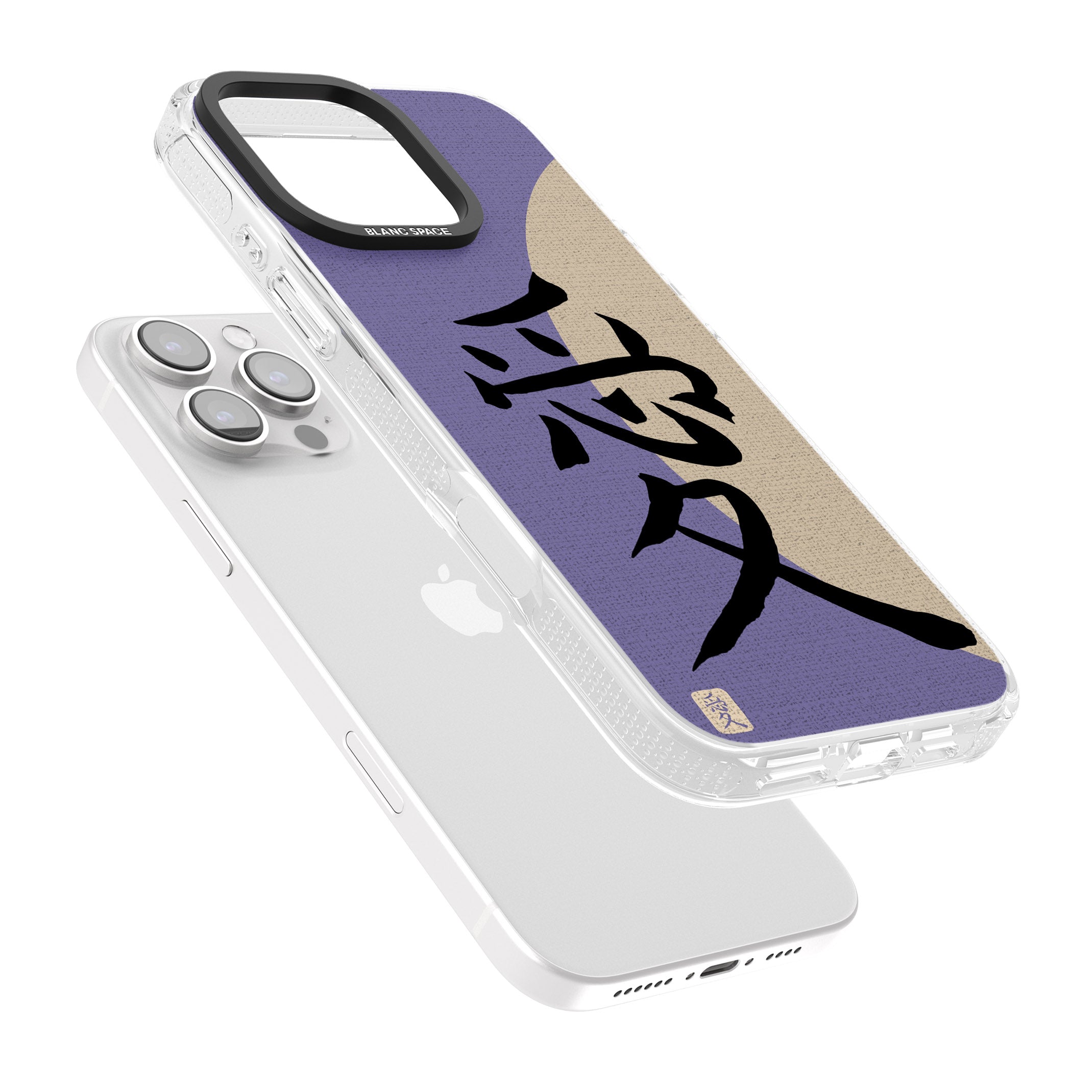 Vintage Japanese Kanji - Love iPhone 16 Pro Max / 16 Pro Clear Case Impact Air - Blanc Space