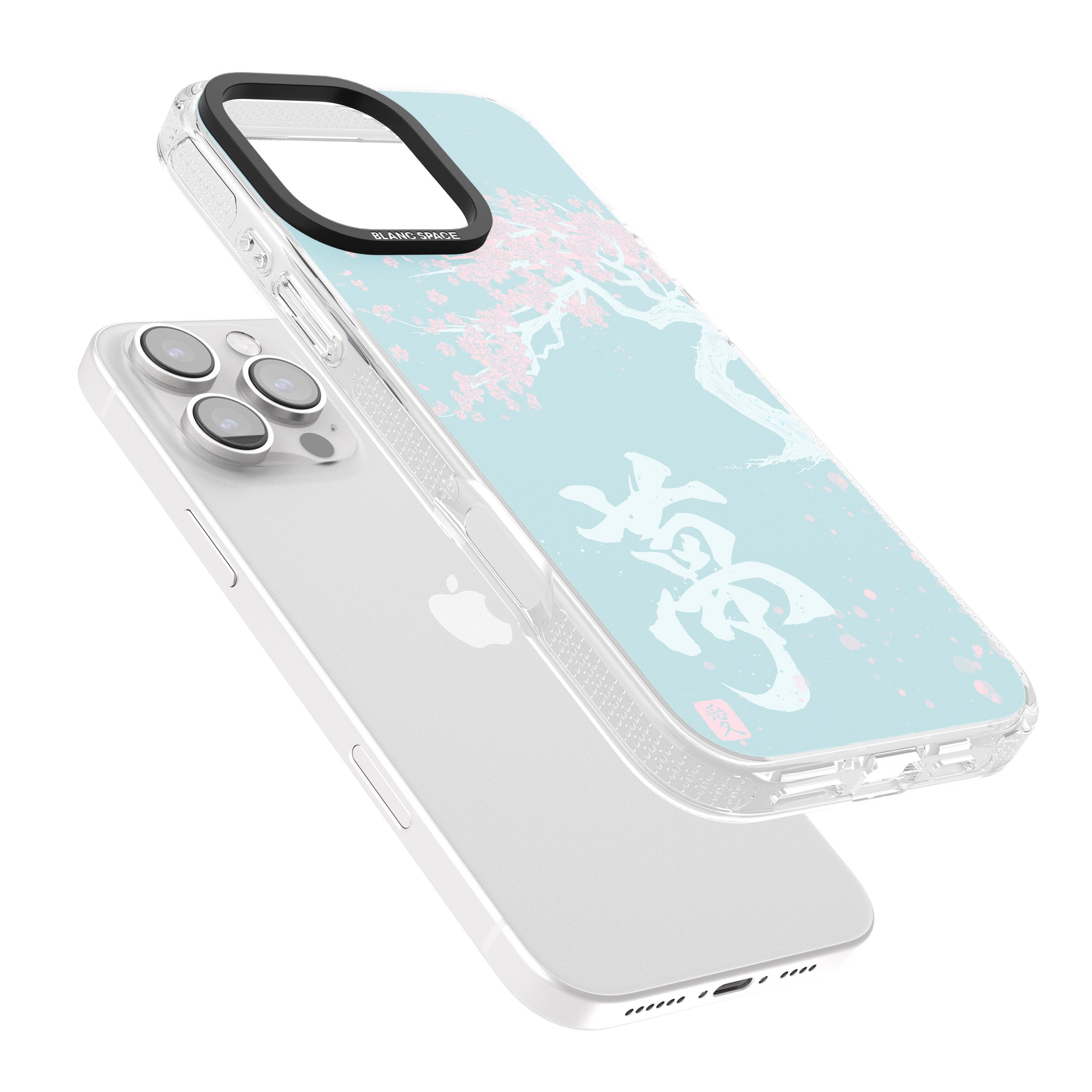 Dreams & Cherry Blossom iPhone 16 Pro Max / 16 Pro Clear Case Impact Air - Blanc Space