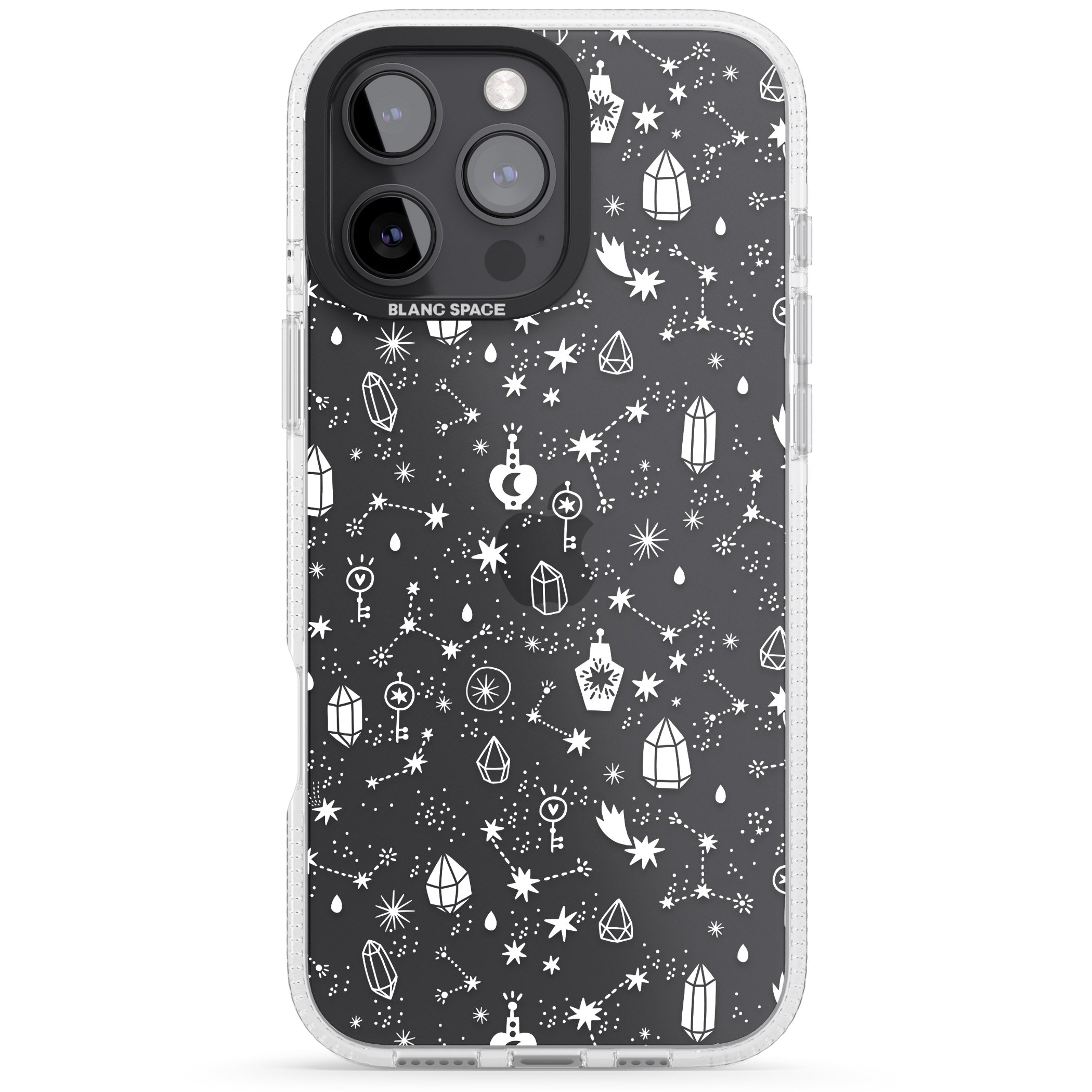 White Magic iPhone 16 Pro Max / 16 Pro Clear Case Impact Air - Blanc Space