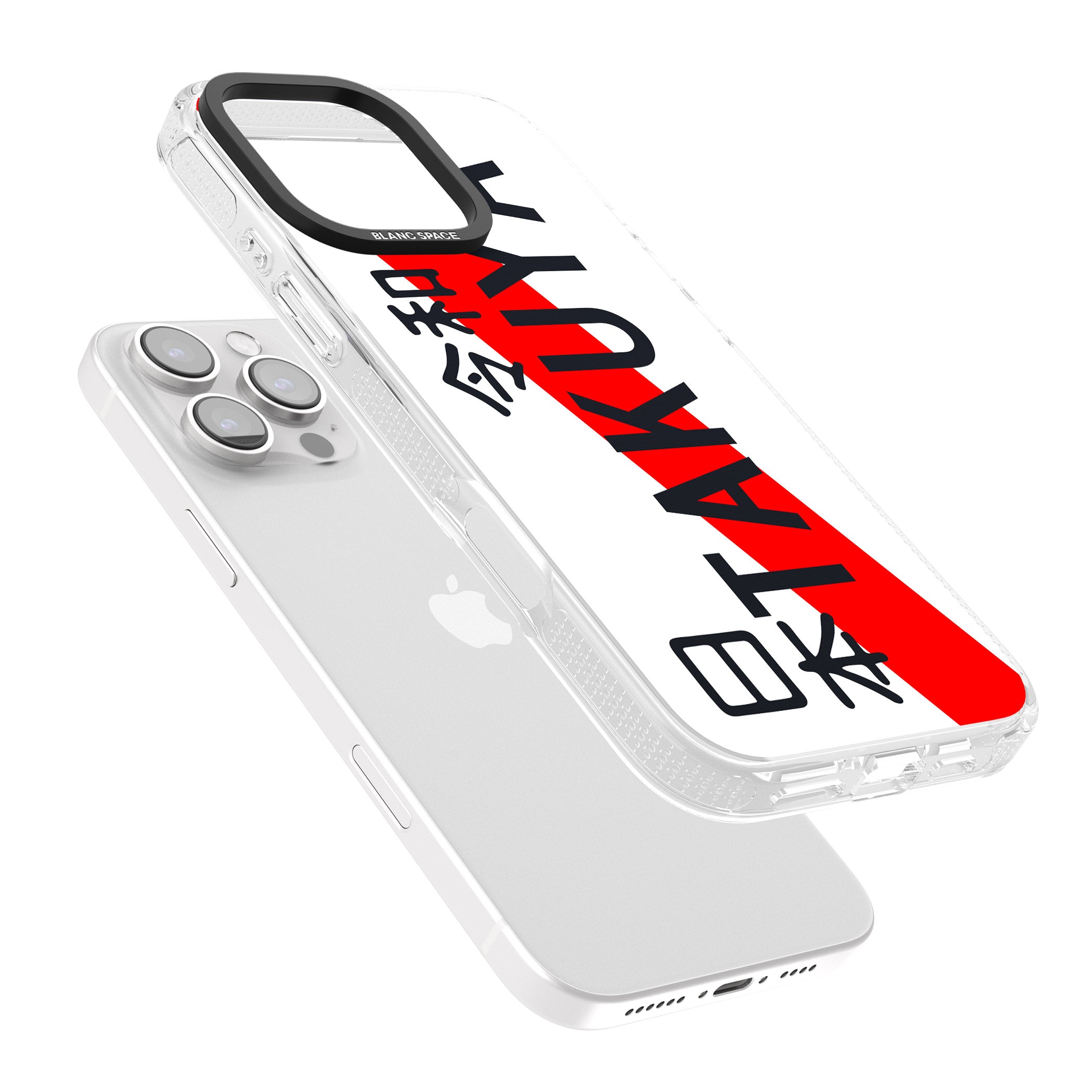 Japanese License Plate iPhone 16 Pro Max / 16 Pro Clear Case Impact Air - Blanc Space