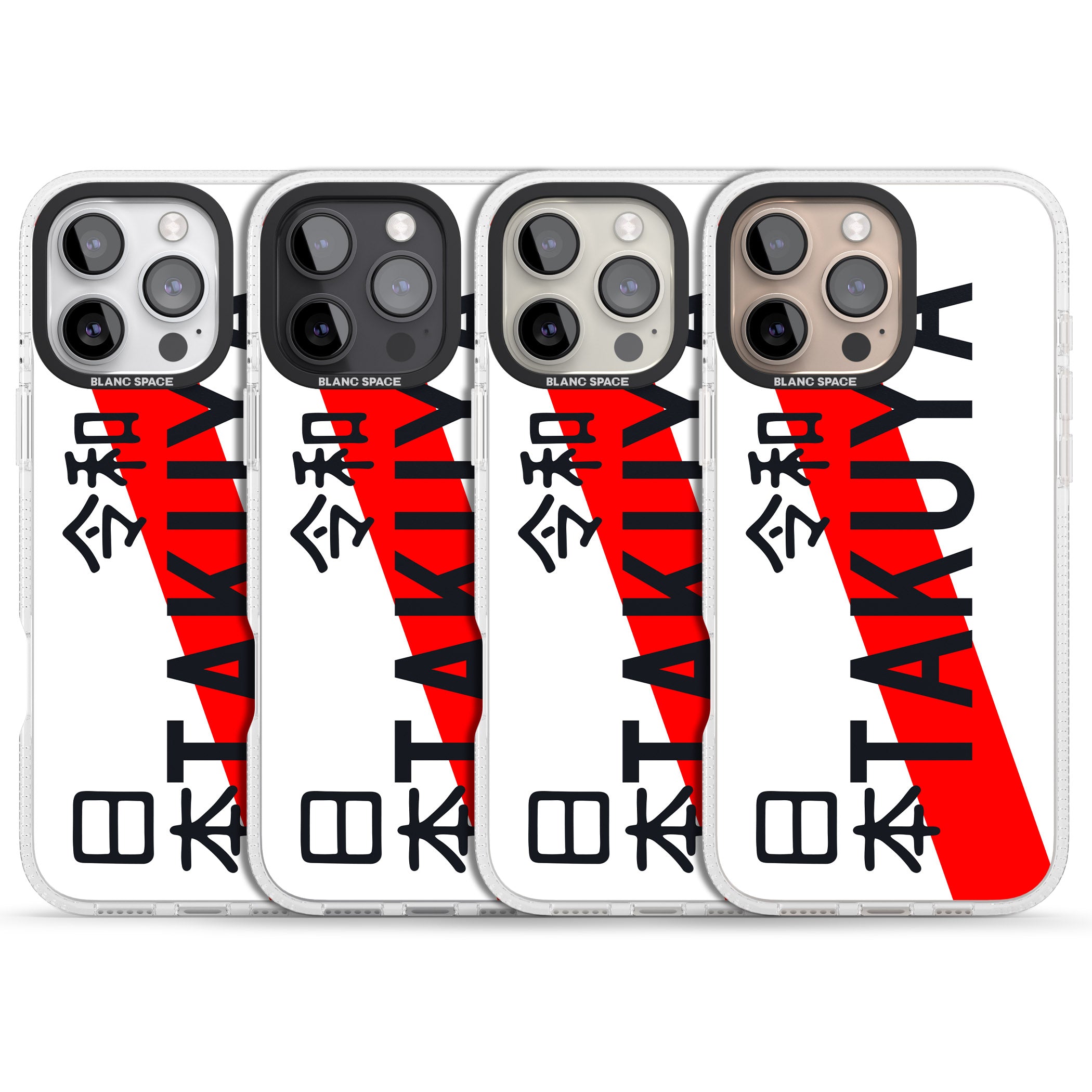 Japanese License Plate iPhone 16 Pro Max / 16 Pro Clear Case Impact Air - Blanc Space