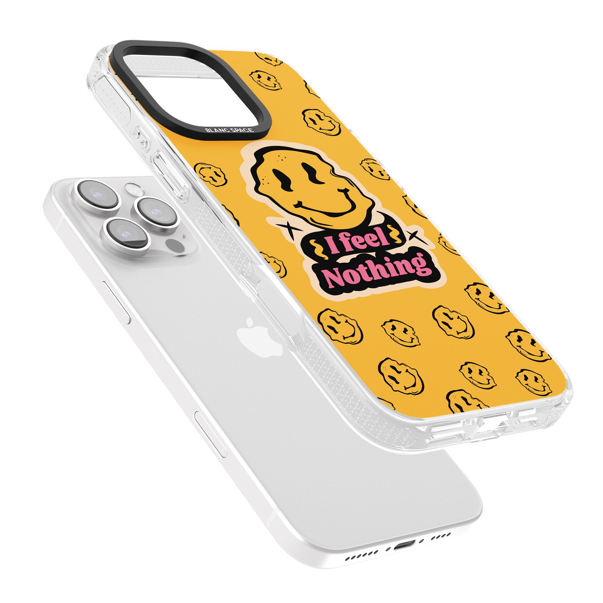 I feel nothing iPhone 16 Pro Max / 16 Pro Clear Case Impact Air - Blanc Space