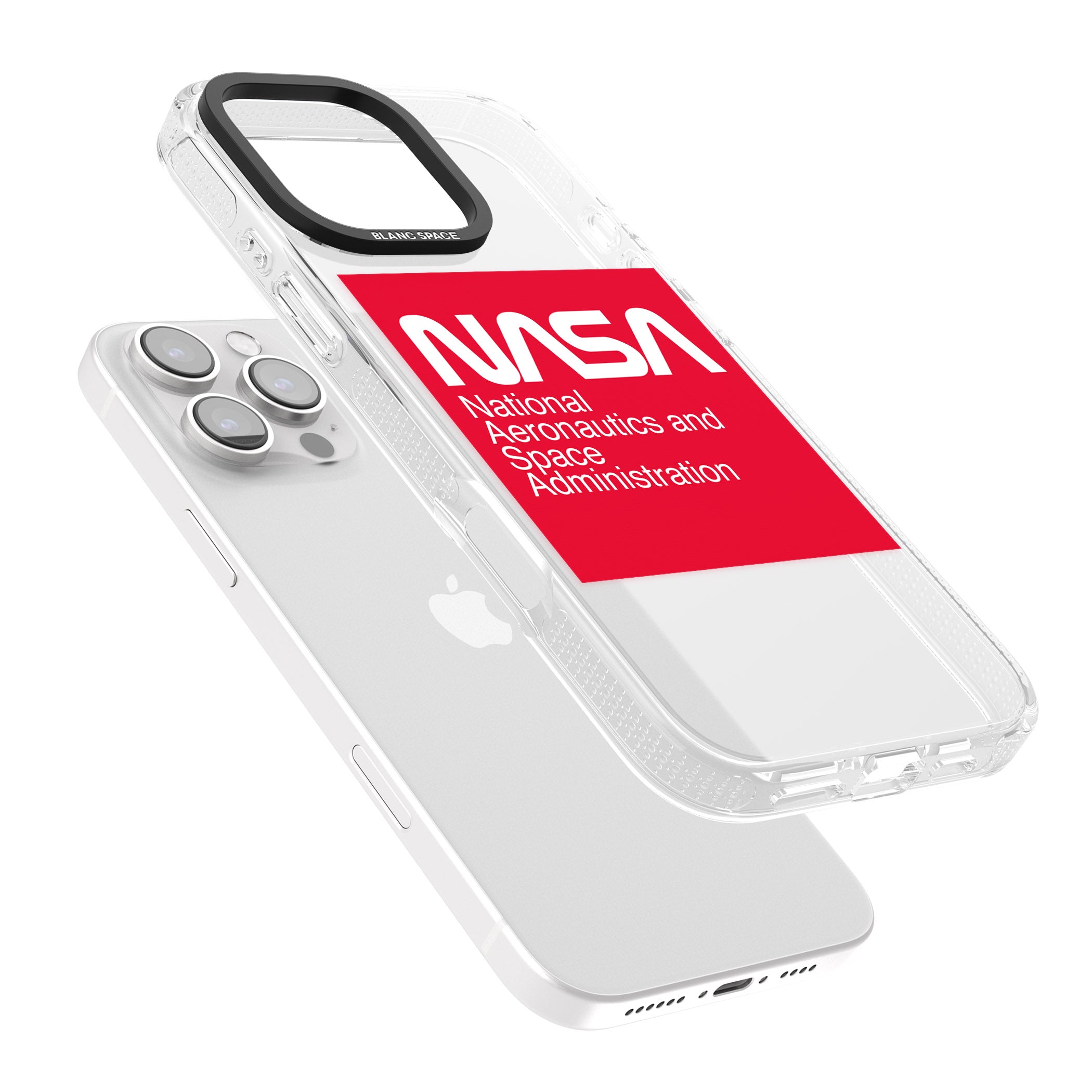 NASA The Worm Box iPhone 16 Pro Max / 16 Pro Clear Case Impact Air - Blanc Space