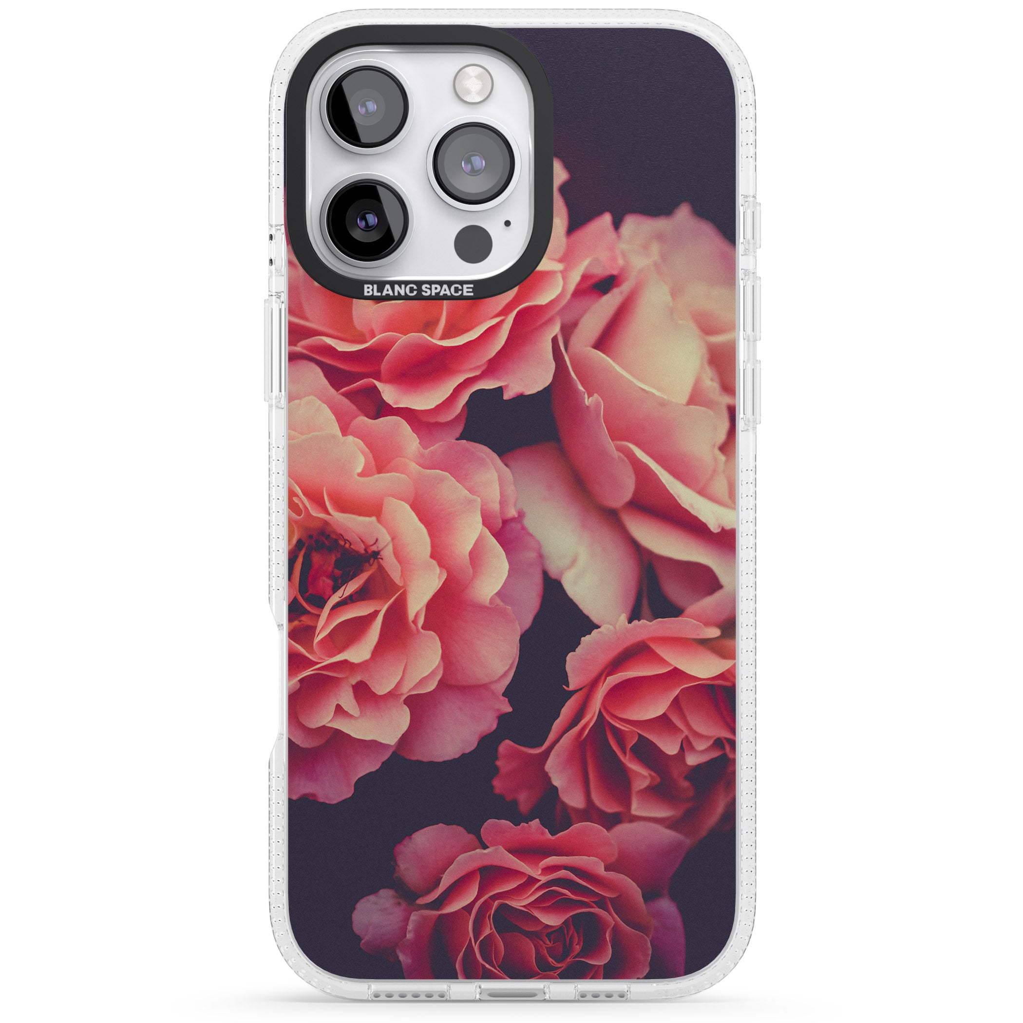 Pink Roses Photograph iPhone 16 Pro Max / 16 Pro Clear Case Impact Air - Blanc Space