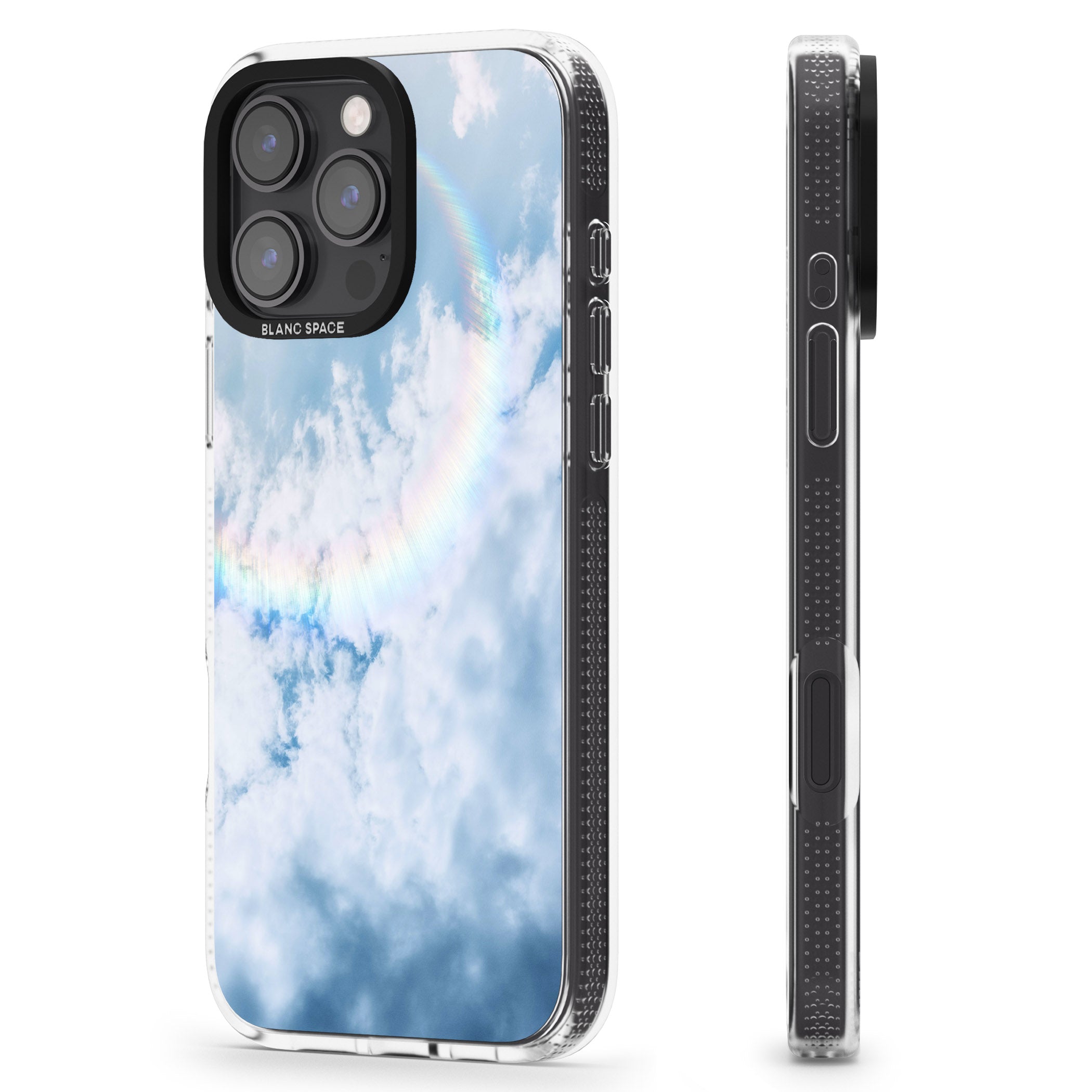 Rainbow Light Flare Photograph iPhone 16 Pro Max / 16 Pro Clear Case Impact Air - Blanc Space