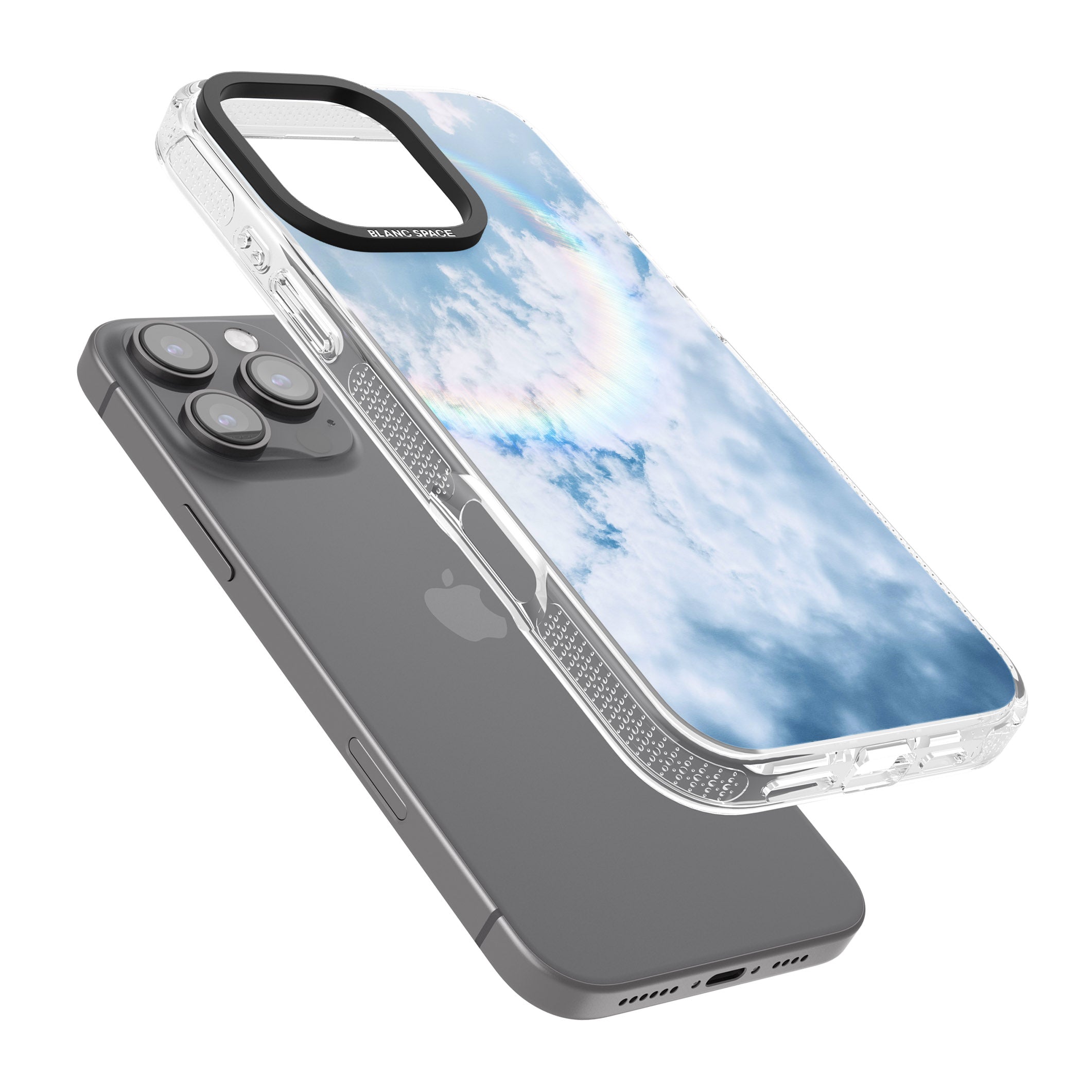 Rainbow Light Flare Photograph iPhone 16 Pro Max / 16 Pro Clear Case Impact Air - Blanc Space