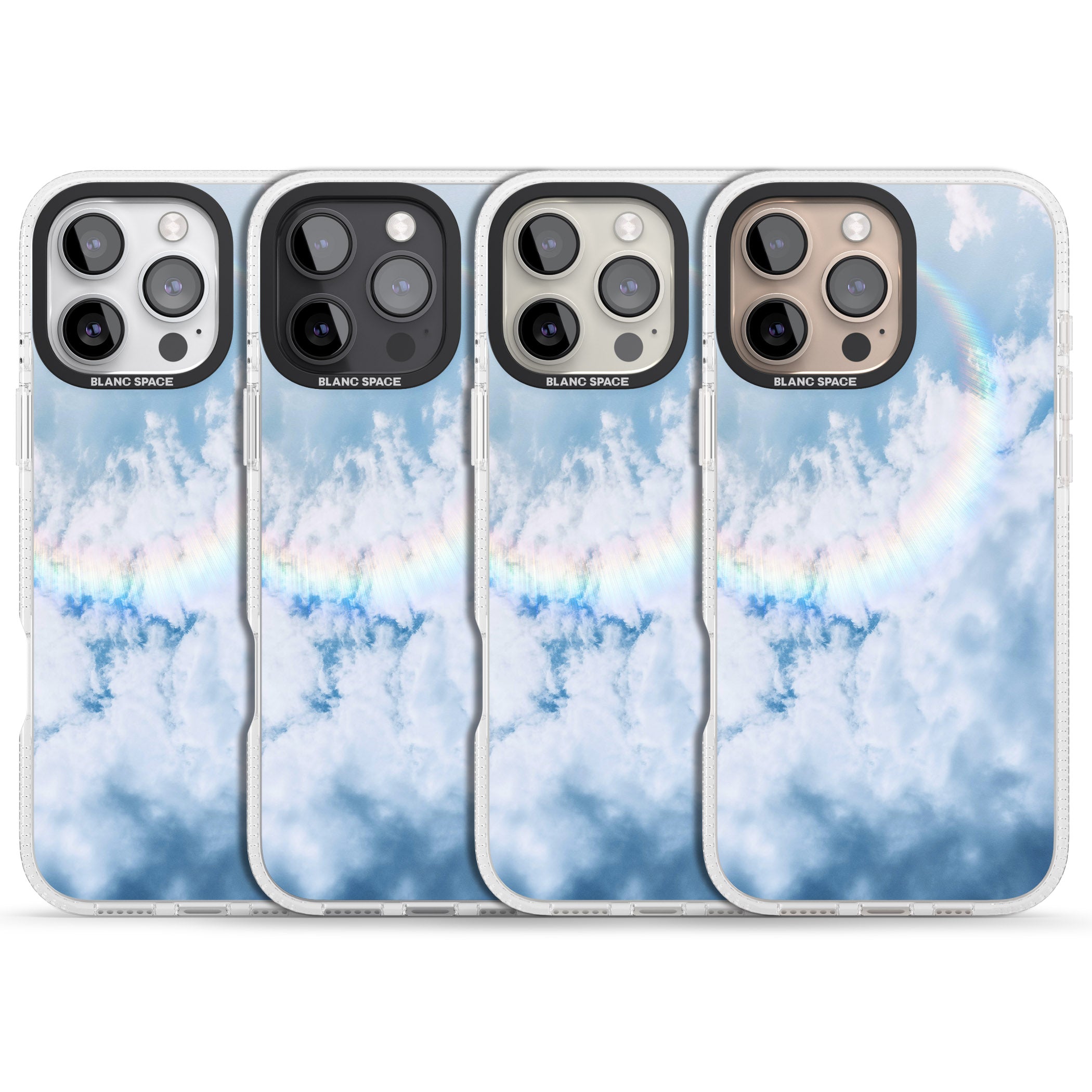 Rainbow Light Flare Photograph iPhone 16 Pro Max / 16 Pro Clear Case Impact Air - Blanc Space