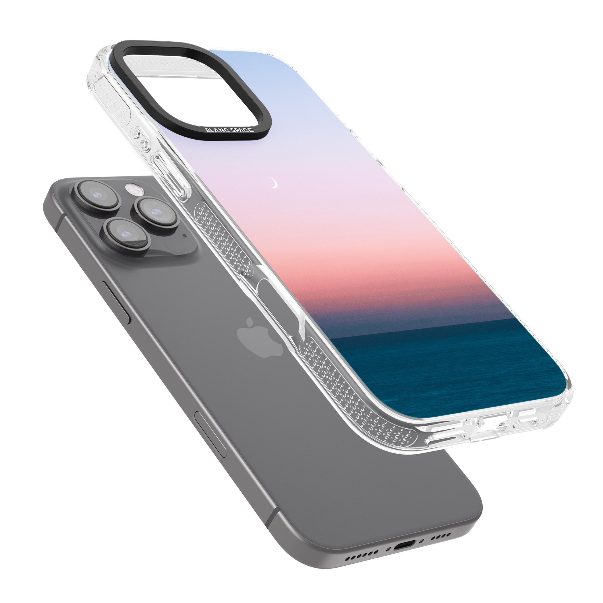 Sunset at Sea Photograph iPhone 16 Pro Max / 16 Pro Clear Case Impact Air - Blanc Space