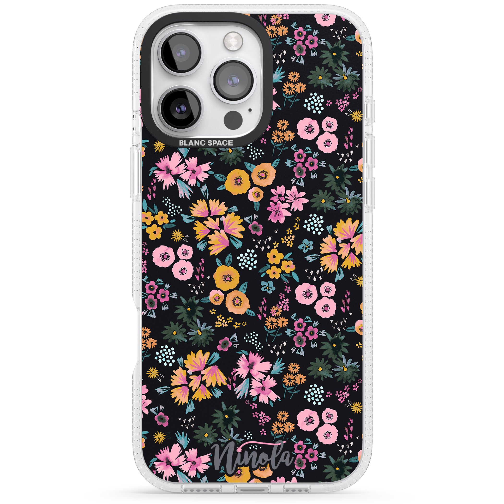 Little Flowers iPhone 16 Pro Max / 16 Pro Clear Case Impact Air - Blanc Space