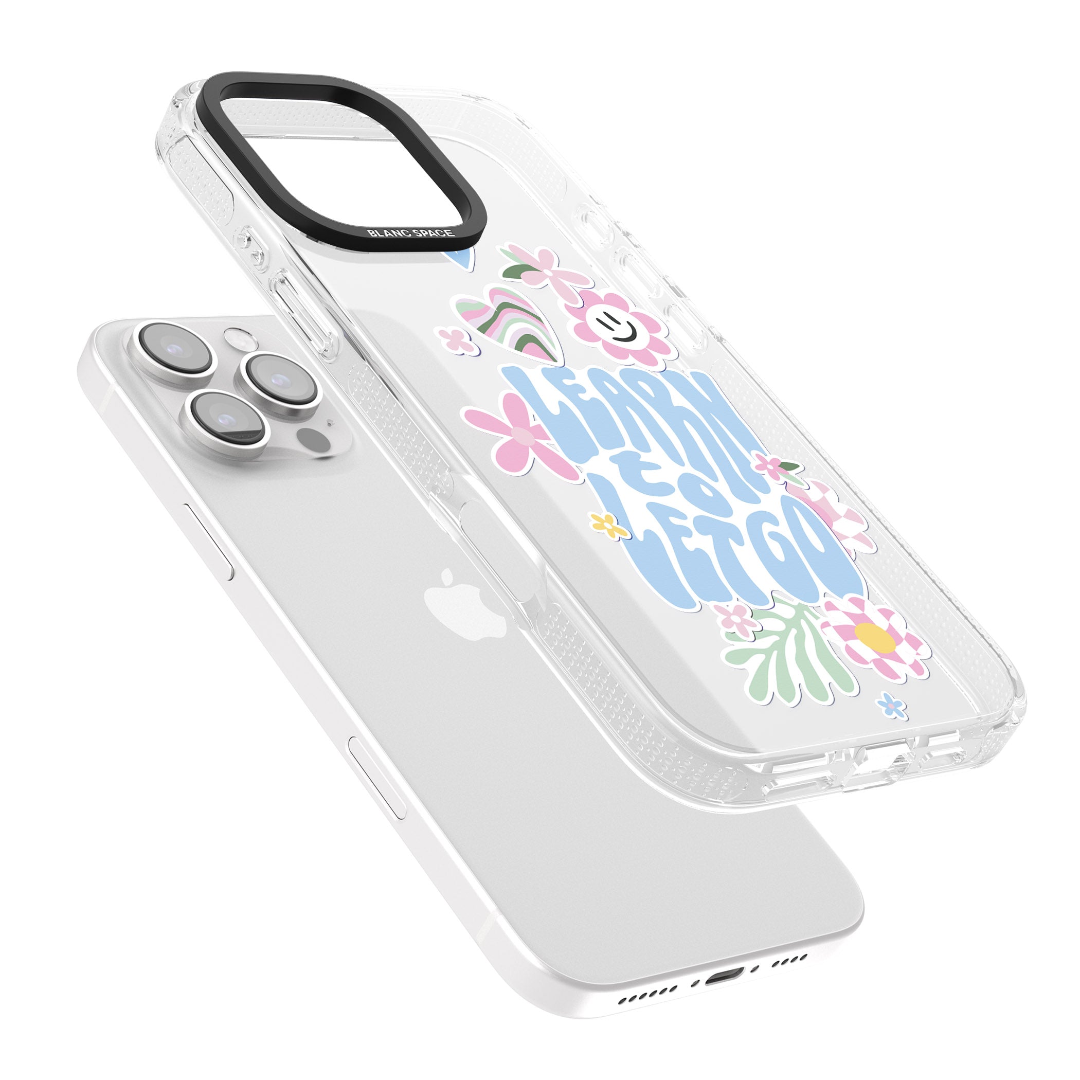 Learn To Let Go iPhone 16 Pro Max / 16 Pro Clear Case Impact Air - Blanc Space
