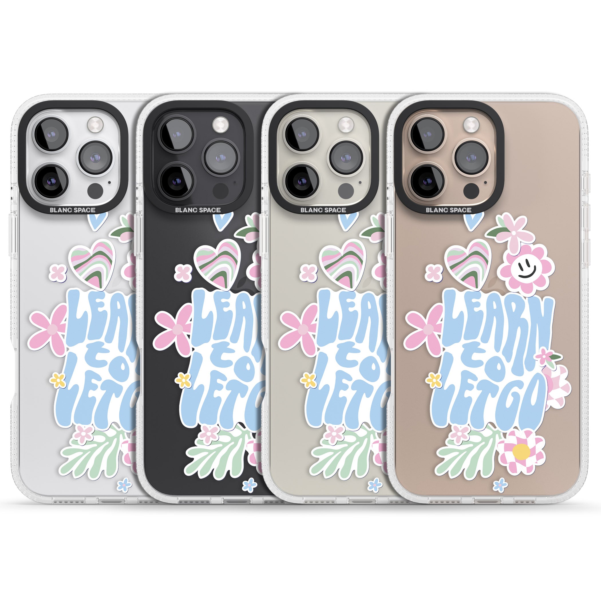 Learn To Let Go iPhone 16 Pro Max / 16 Pro Clear Case Impact Air - Blanc Space