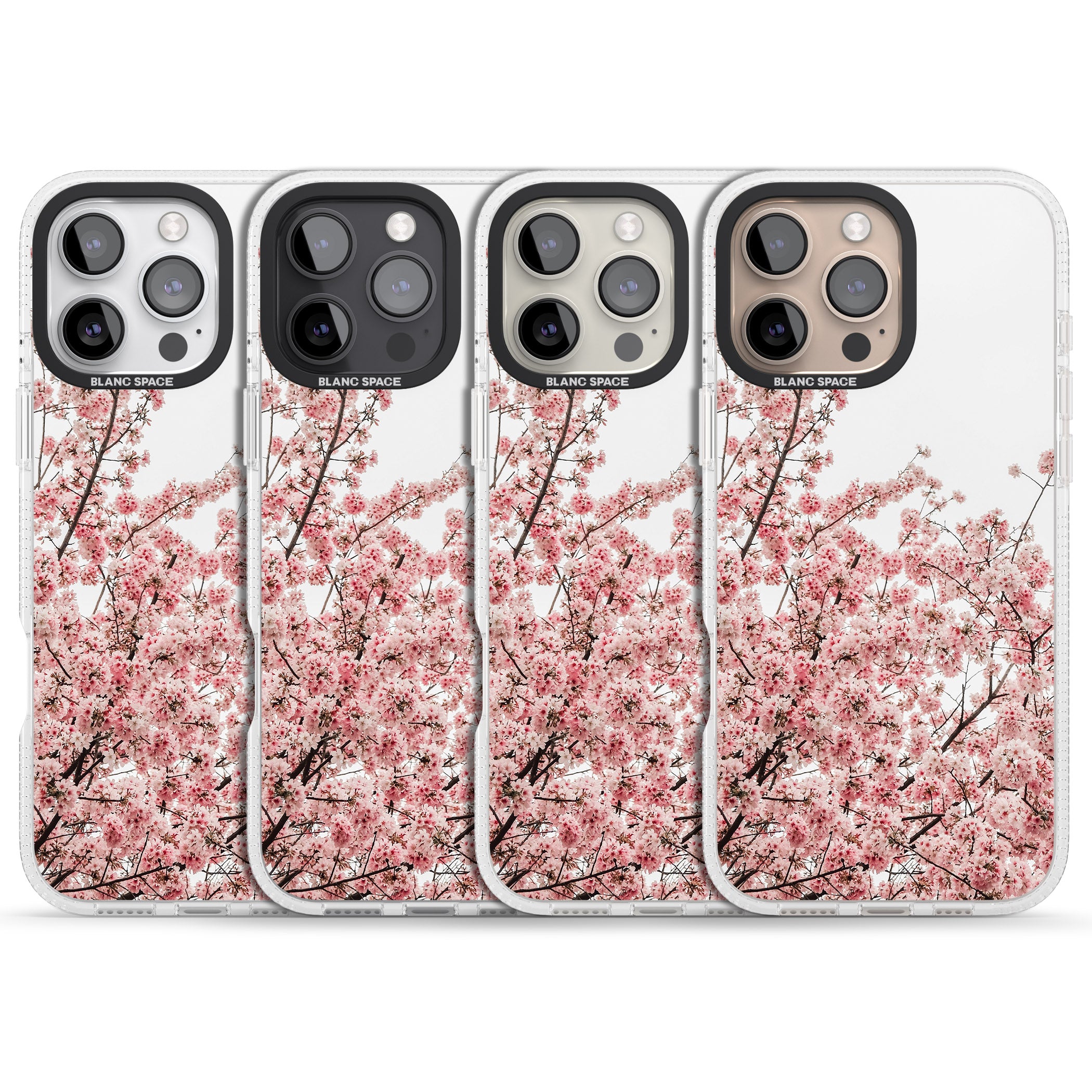 Cherry Blossoms - Real Floral Photographs iPhone 16 Pro Max / 16 Pro Clear Case Impact Air - Blanc Space