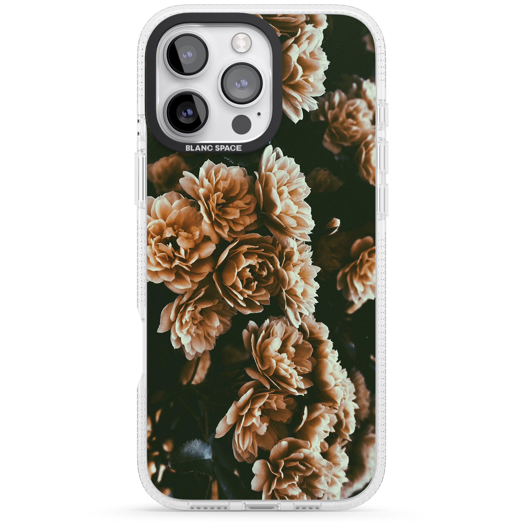 White Peonies - Real Floral Photographs iPhone 16 Pro Max / 16 Pro Clear Case Impact Air - Blanc Space