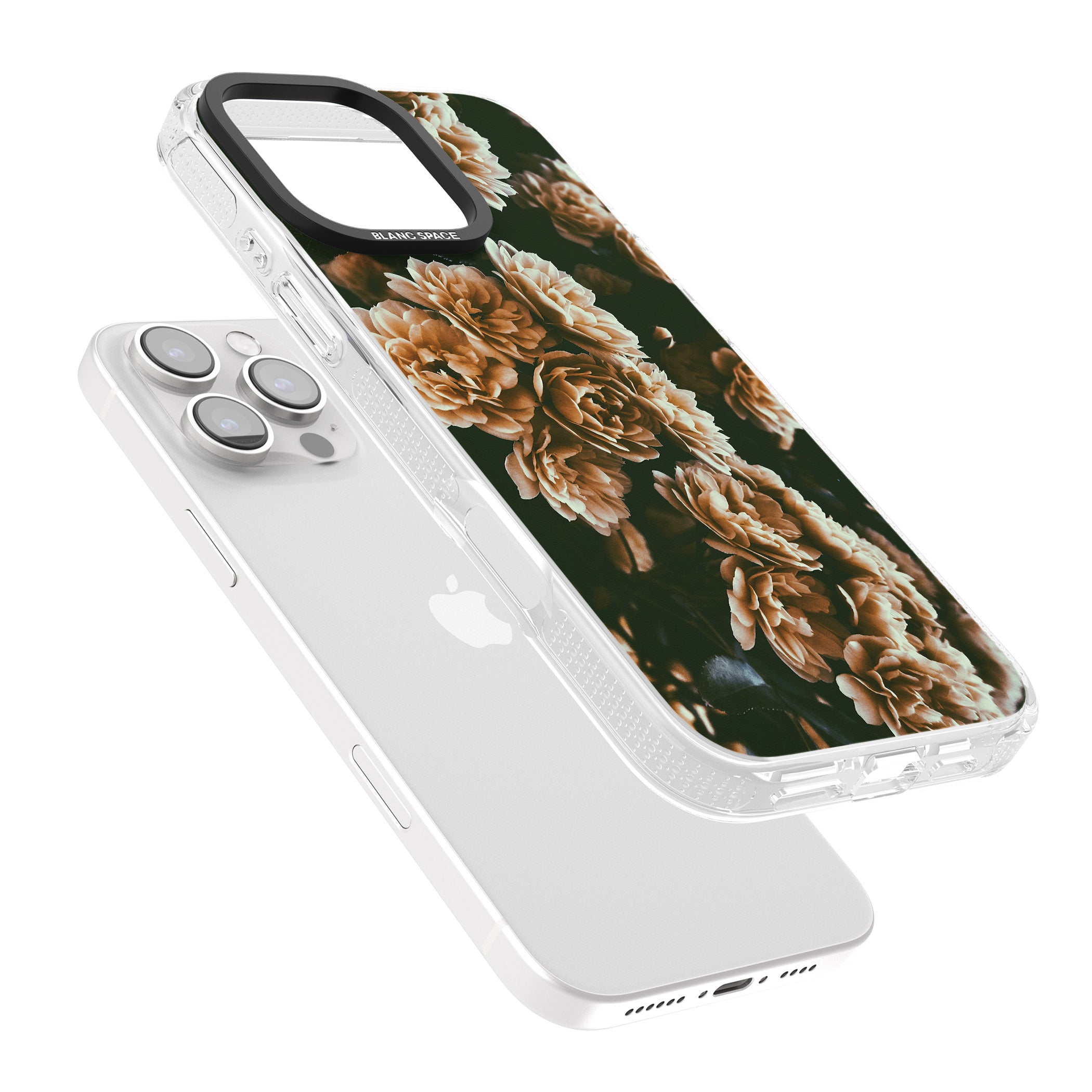 White Peonies - Real Floral Photographs iPhone 16 Pro Max / 16 Pro Clear Case Impact Air - Blanc Space