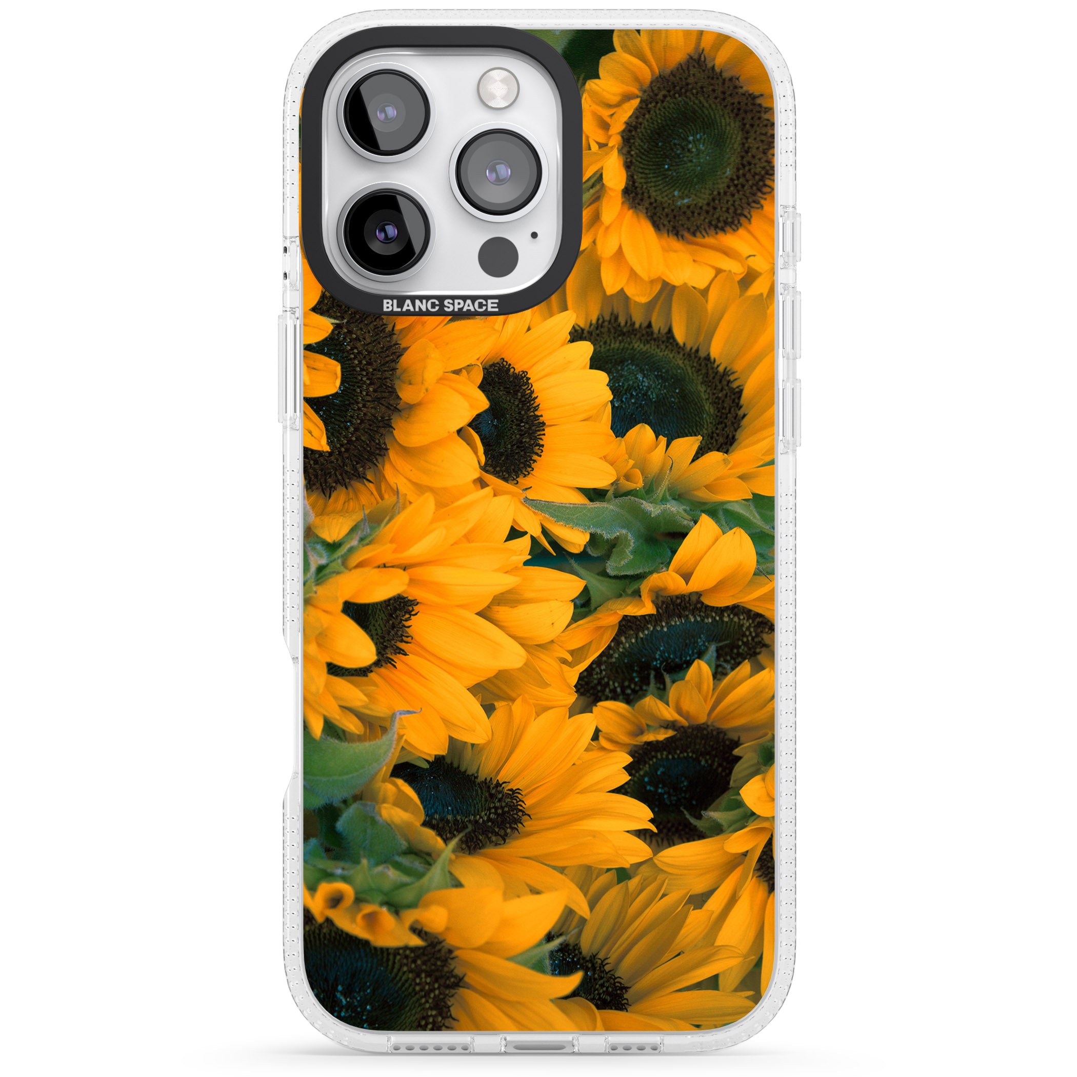 Sunflowers iPhone 16 Pro Max / 16 Pro Clear Case Impact Air - Blanc Space