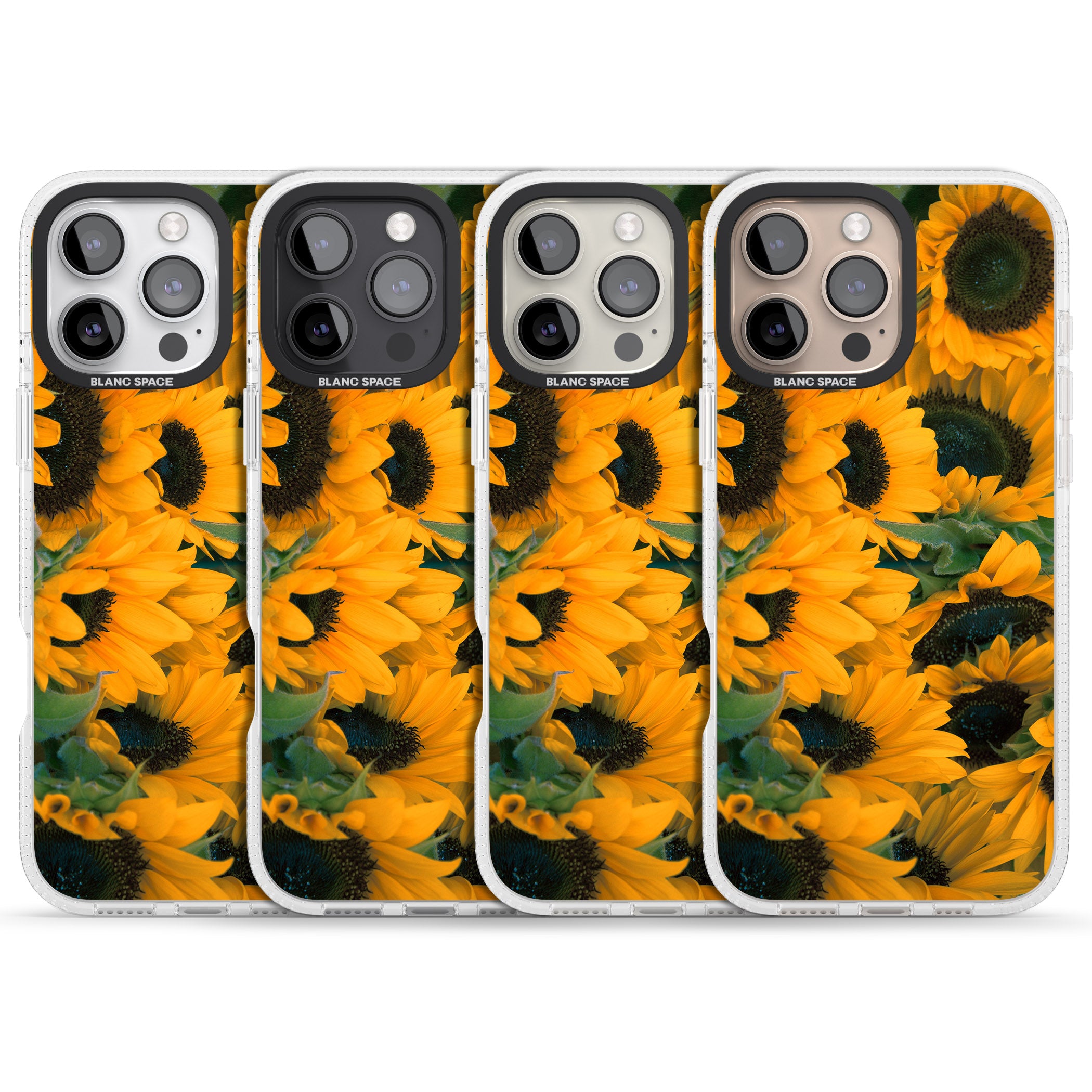 Sunflowers iPhone 16 Pro Max / 16 Pro Clear Case Impact Air - Blanc Space
