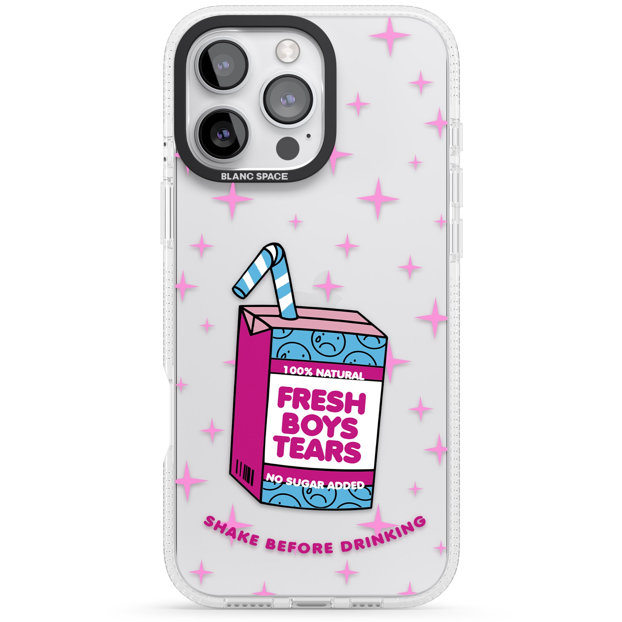 Boy Tears iPhone 16 Pro Max / 16 Pro Clear Case Impact Air - Blanc Space