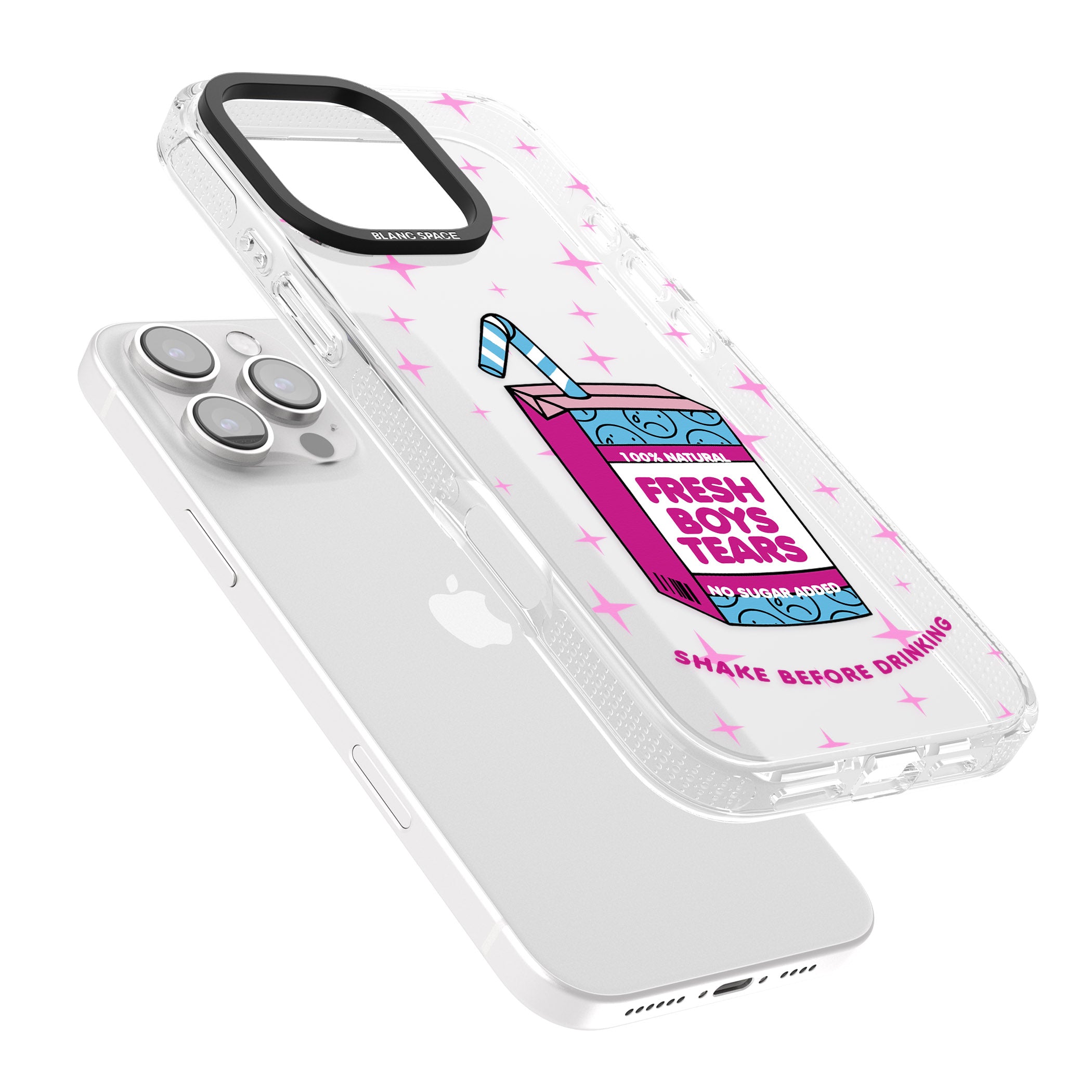 Boy Tears iPhone 16 Pro Max / 16 Pro Clear Case Impact Air - Blanc Space