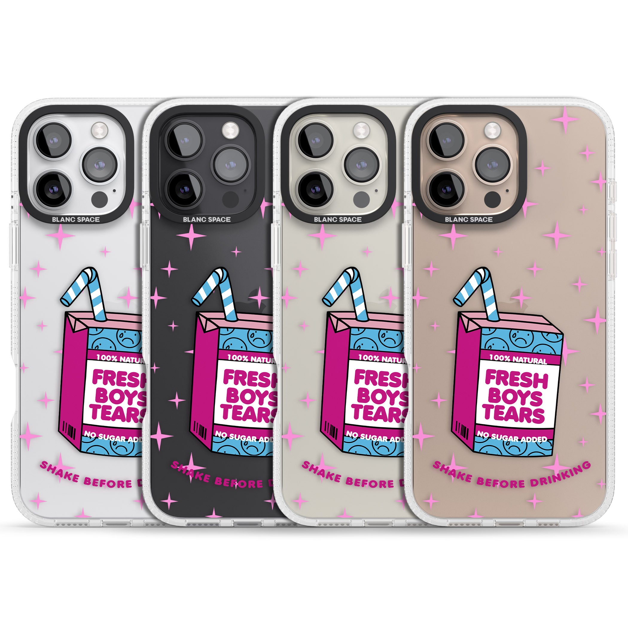 Boy Tears iPhone 16 Pro Max / 16 Pro Clear Case Impact Air - Blanc Space