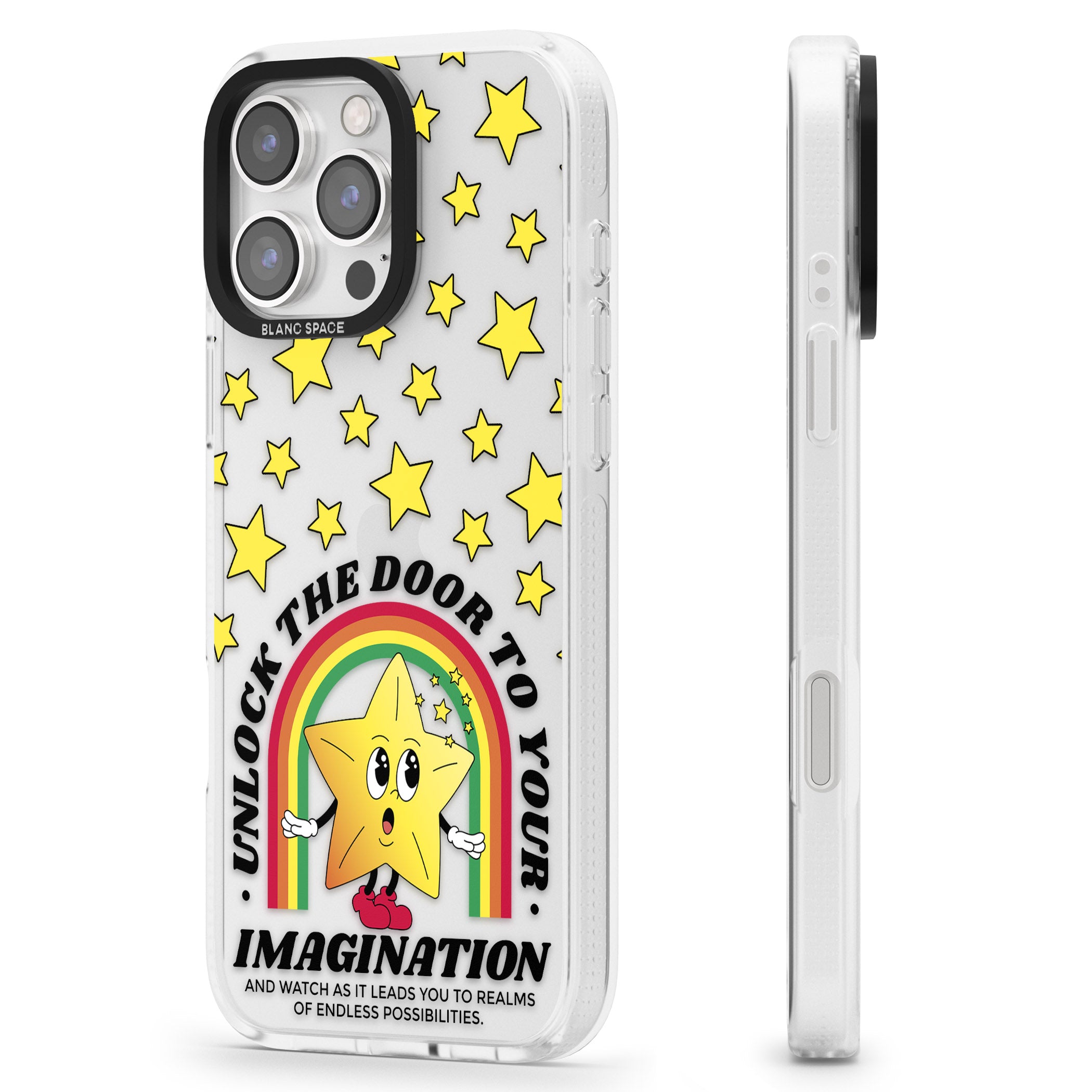 Imagination iPhone 16 Pro Max / 16 Pro Clear Case Impact Air - Blanc Space