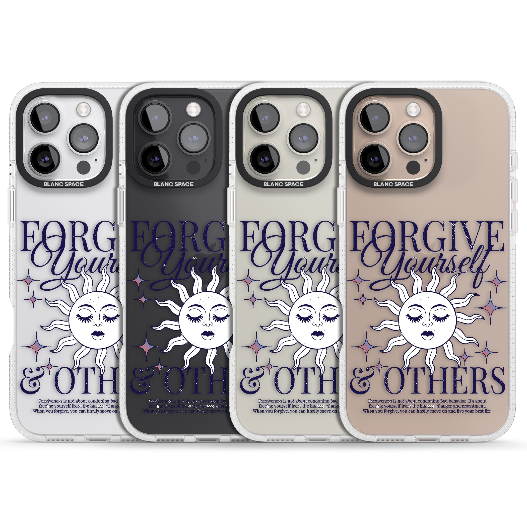 Forgiveness iPhone 16 Pro Max / 16 Pro Clear Case Impact Air - Blanc Space