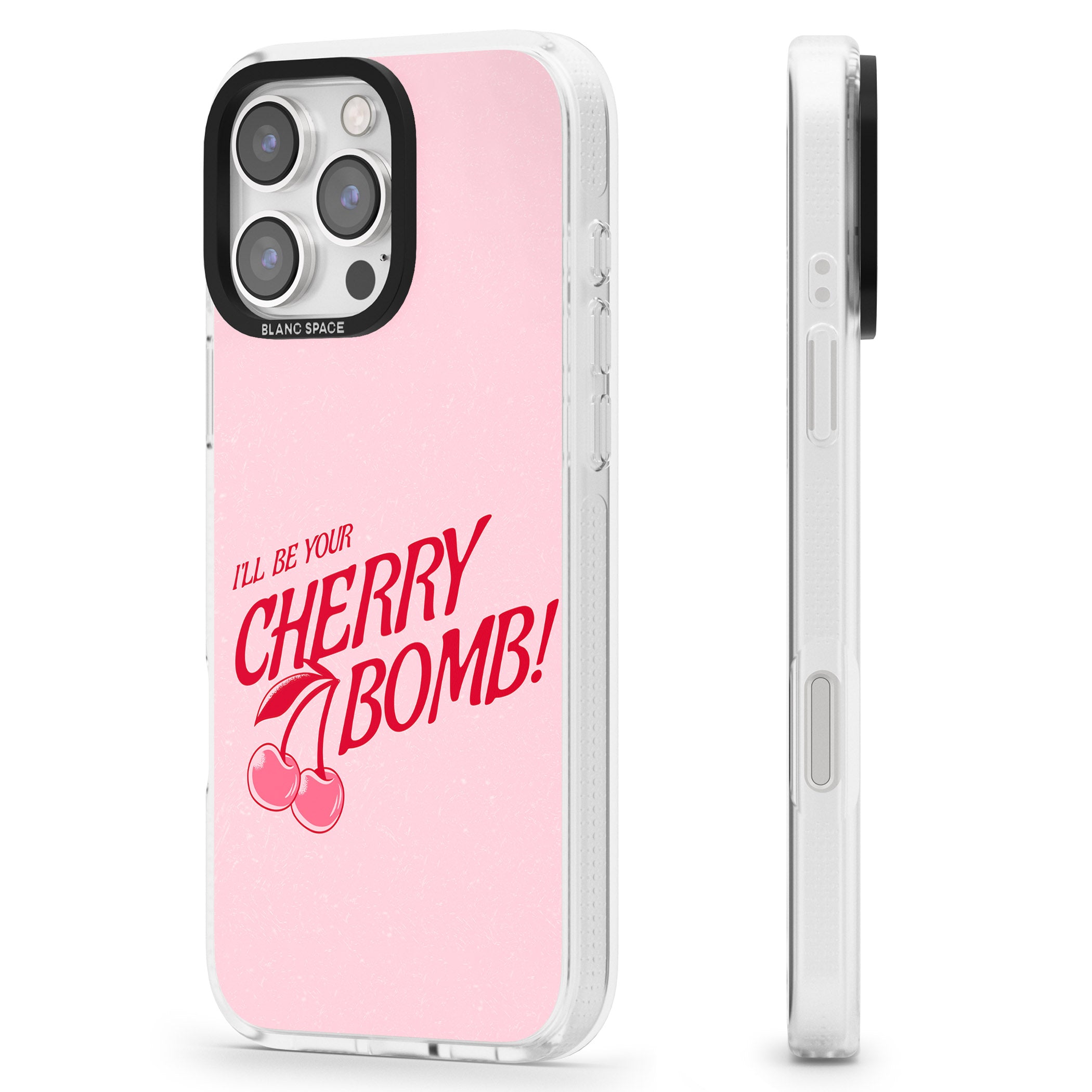 Your Cherry Bomb iPhone 16 Pro Max / 16 Pro Clear Case Impact Air - Blanc Space