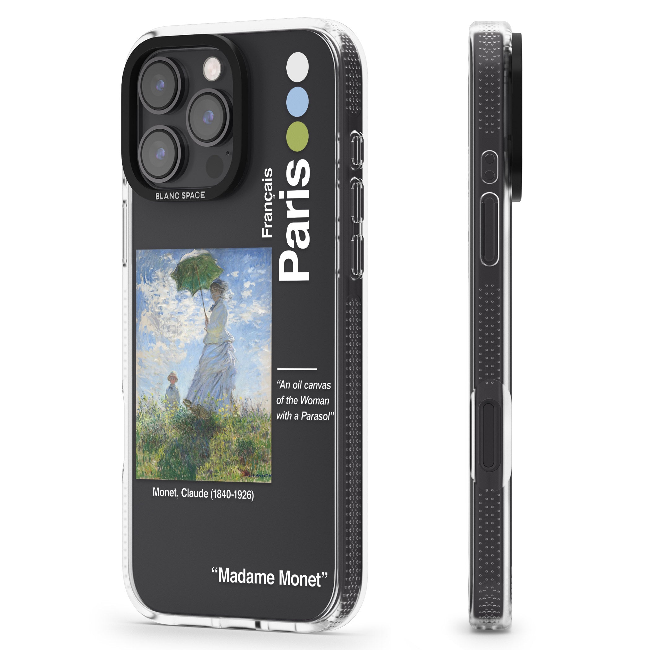 Madame Monet and Her Son iPhone 16 Pro Max / 16 Pro Clear Case Impact Air - Blanc Space