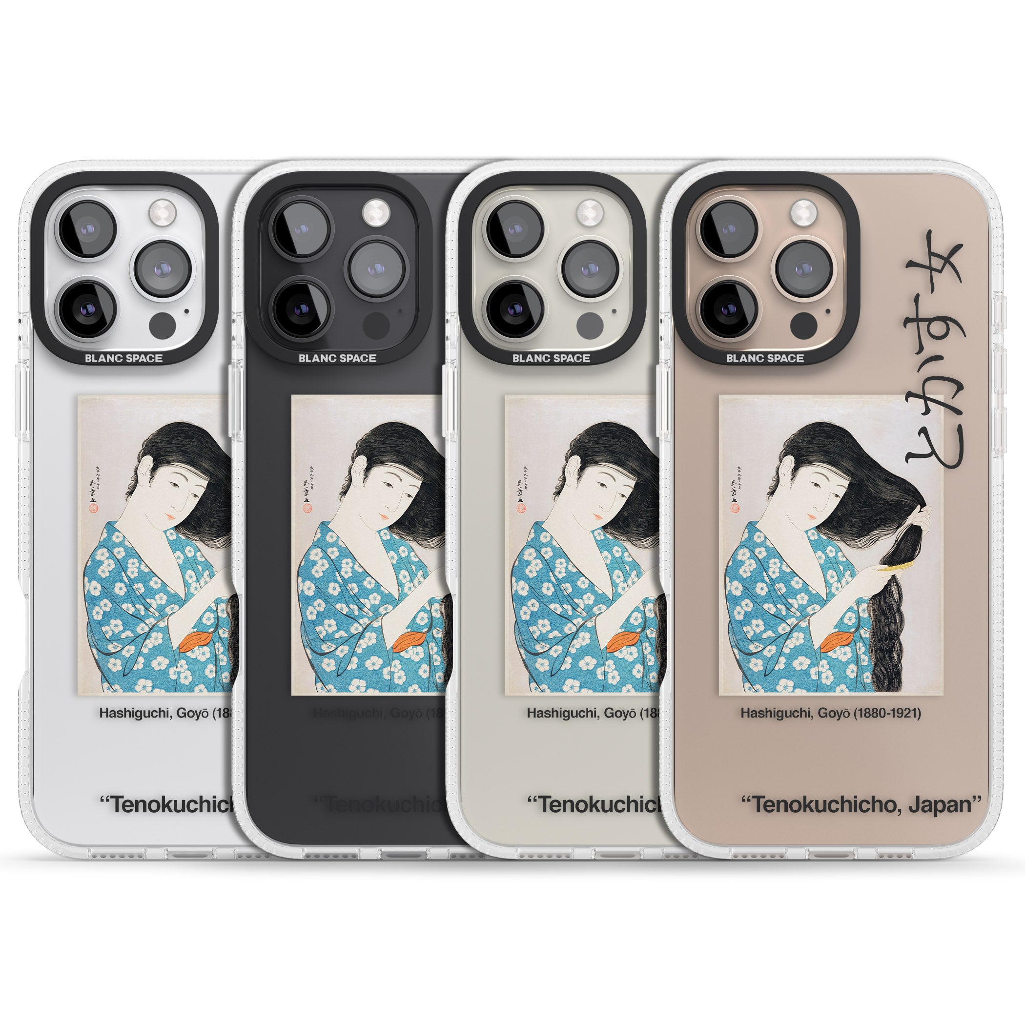 Goyo Hashiguchi iPhone 16 Pro Max / 16 Pro Clear Case Impact Air - Blanc Space