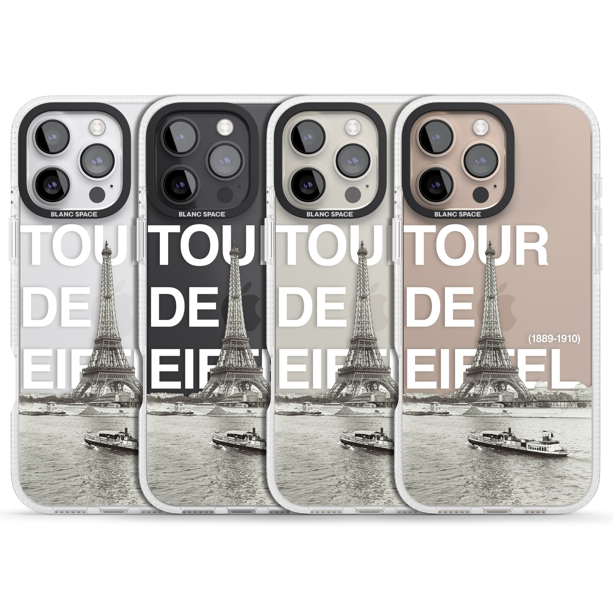 TOUR DE EIFFEL iPhone 16 Pro Max / 16 Pro Clear Case Impact Air - Blanc Space
